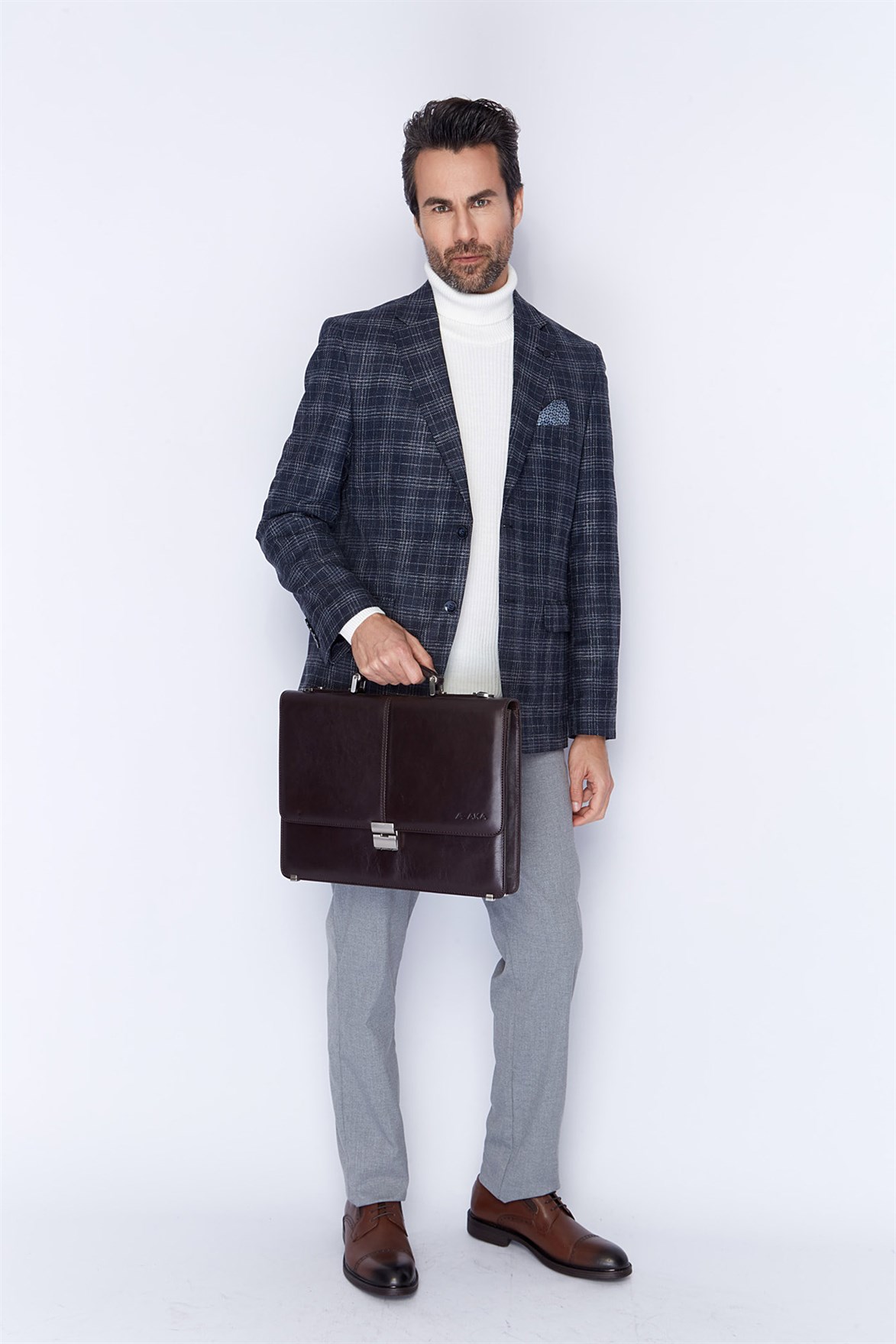 Genuine Leather Briefcase - 229 - 3