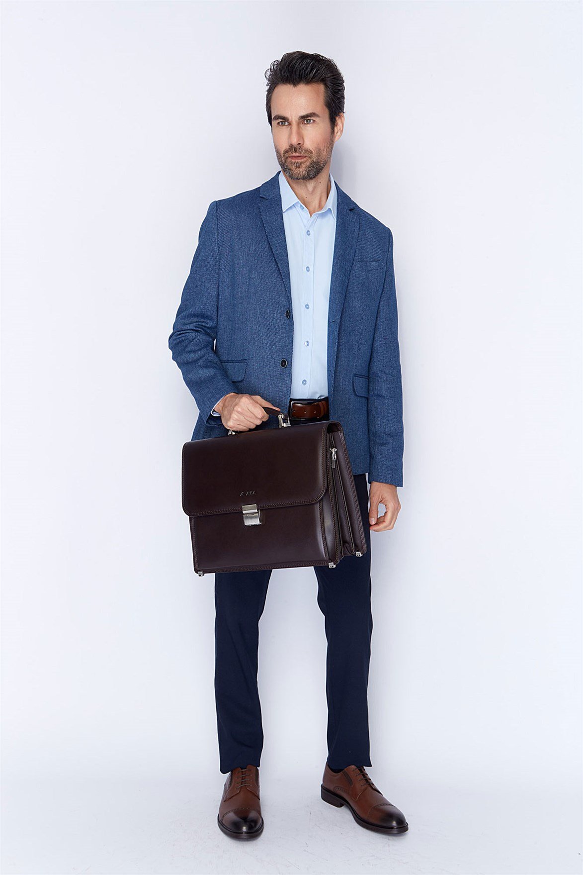 Genuine Leather Briefcase - 290 - 3
