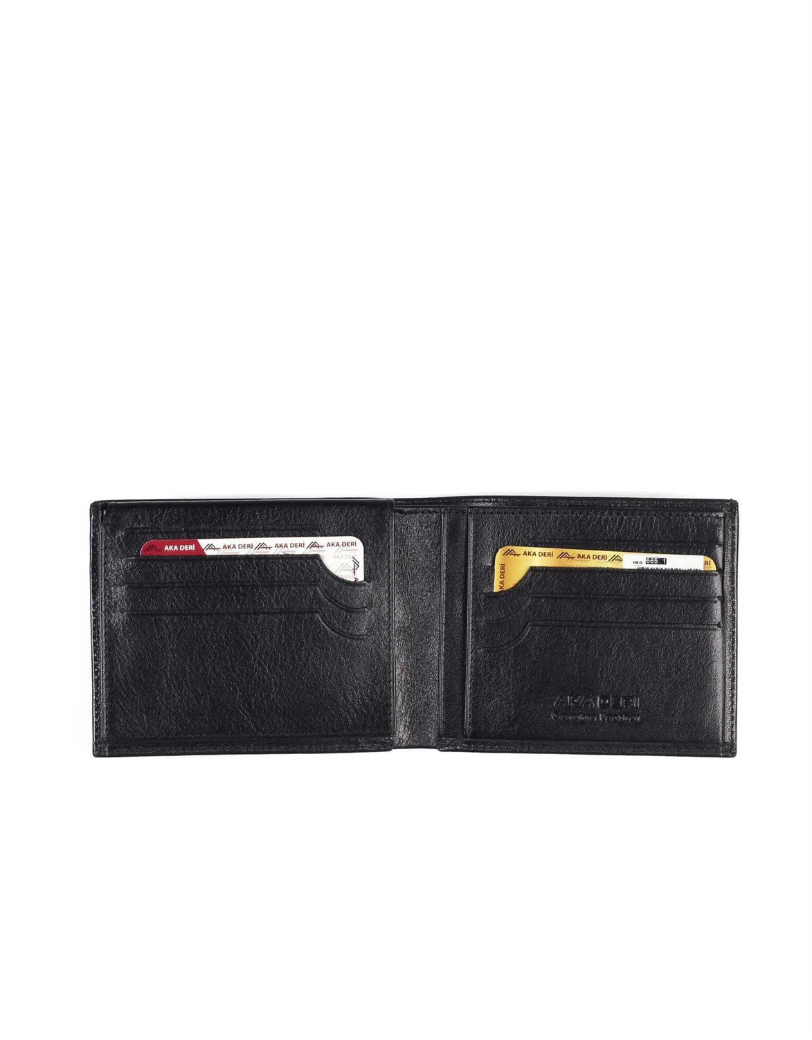 Düz Siyah - Büyük Boy Deri Erkek Cüzdanı 665