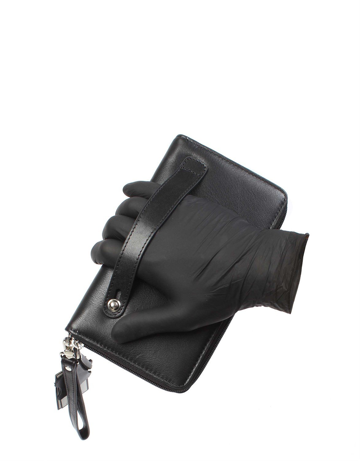 Düz Siyah - Deri El Çantası 320