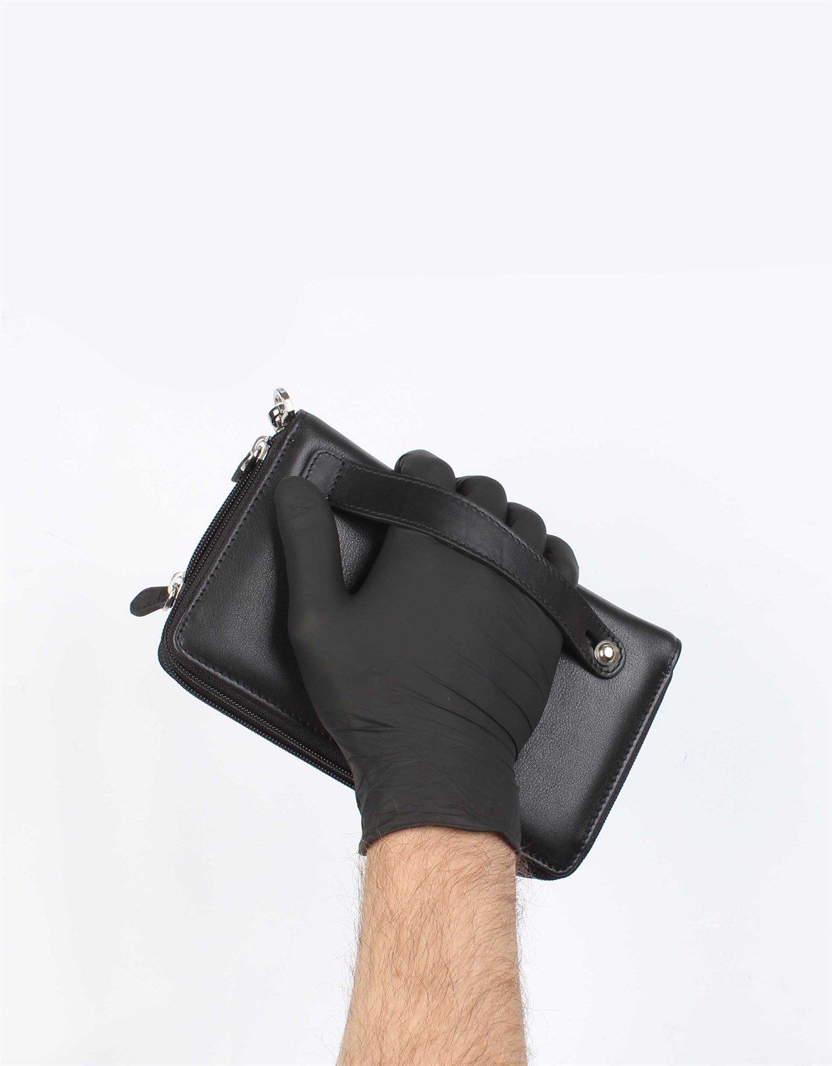 Düz Siyah - Deri El Çantası 331