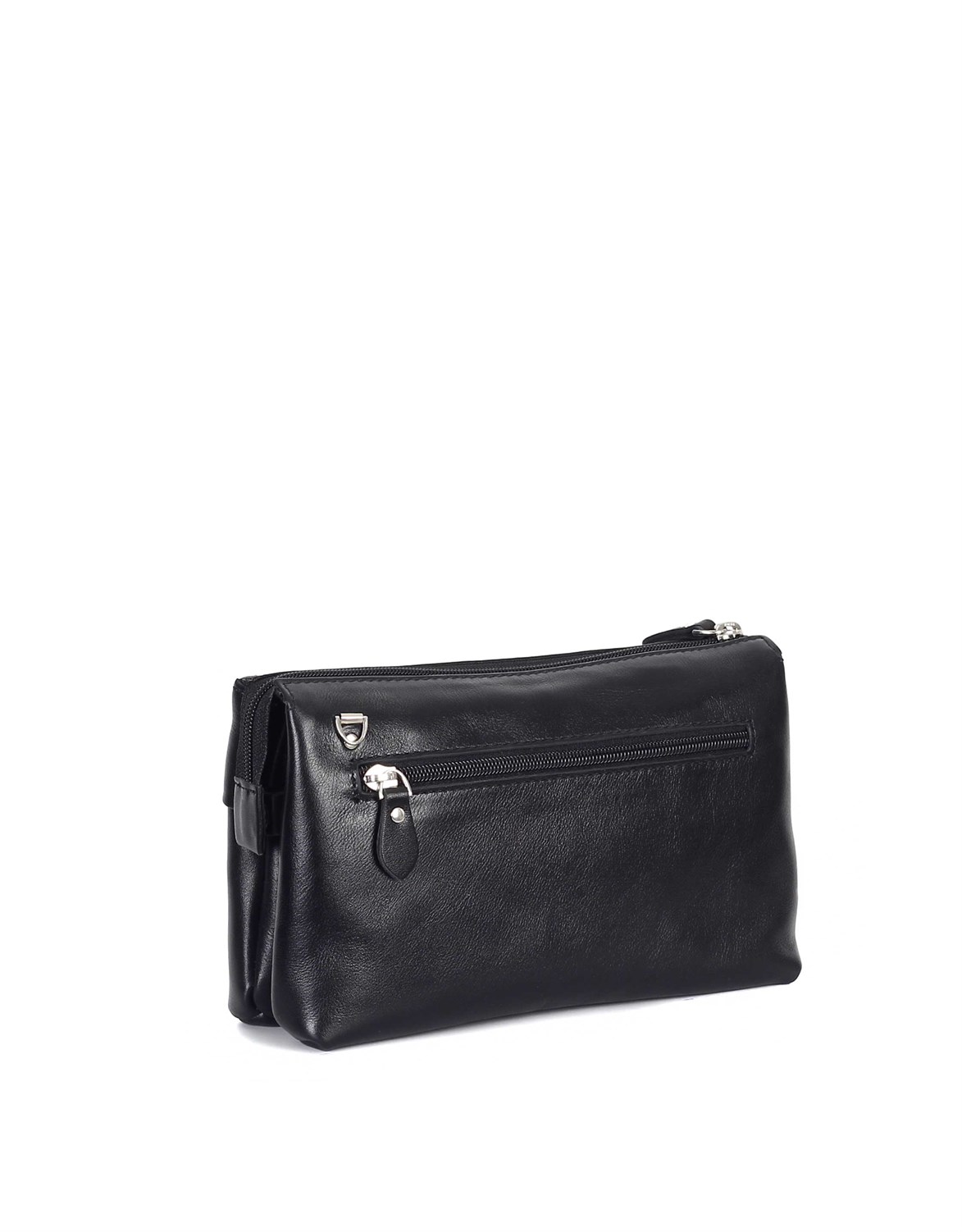 Düz Siyah - Deri El Çantası 338