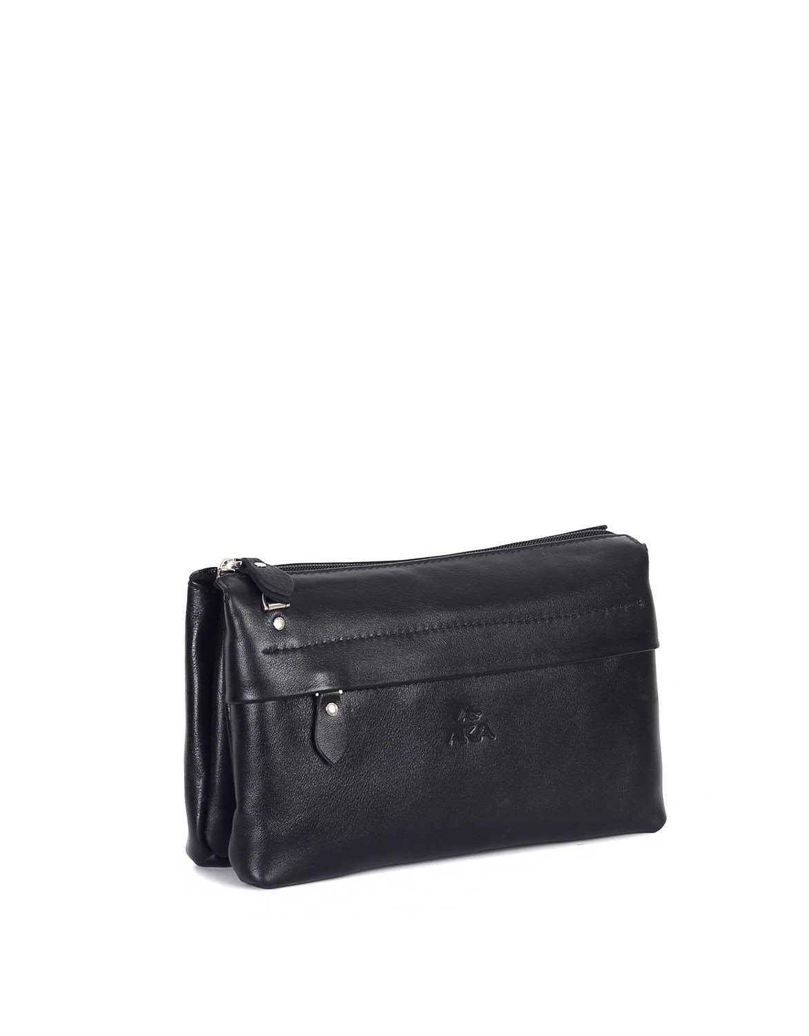 Düz Siyah - Deri El Çantası 338