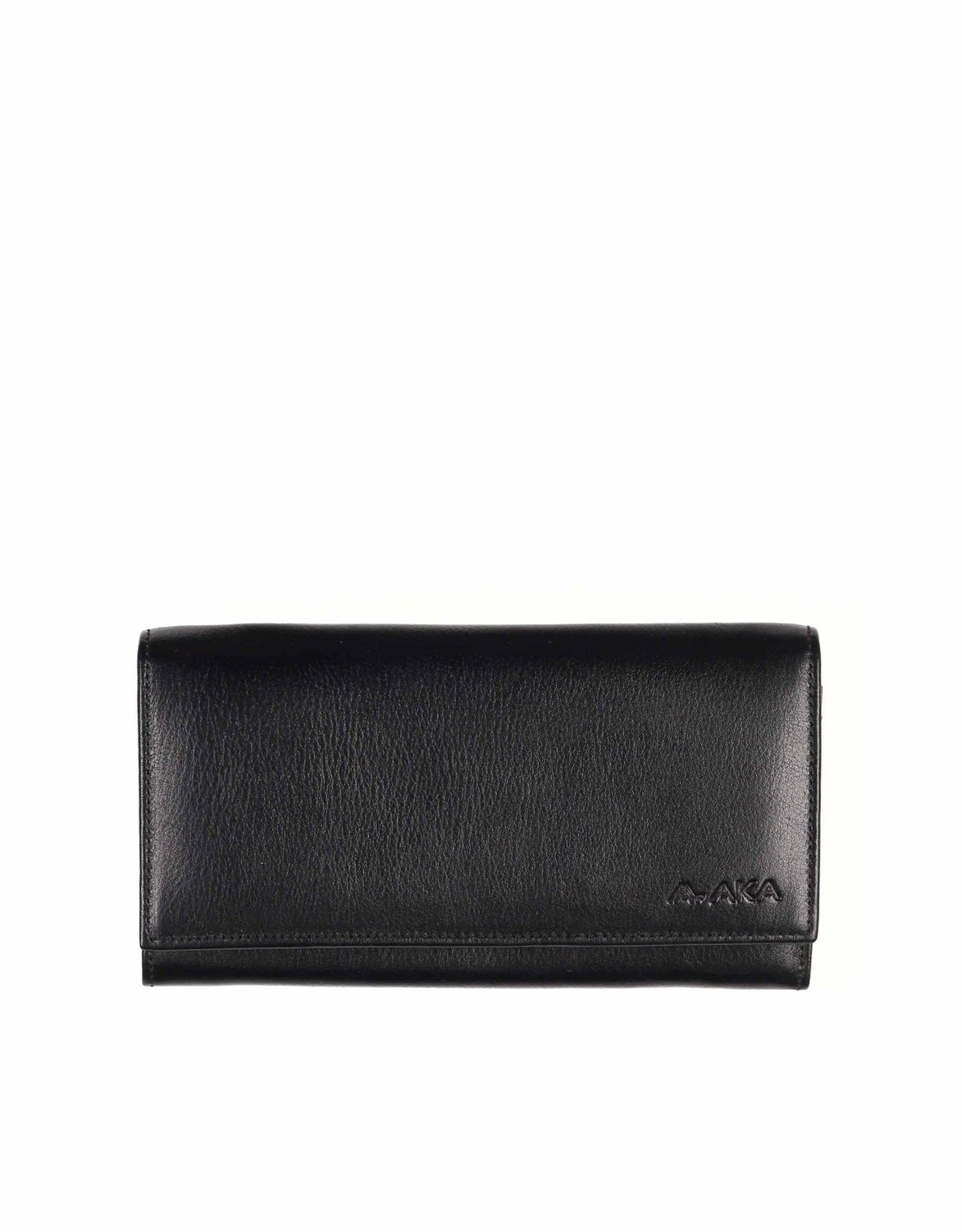 Düz Siyah - Deri Kadın Cüzdanı 443