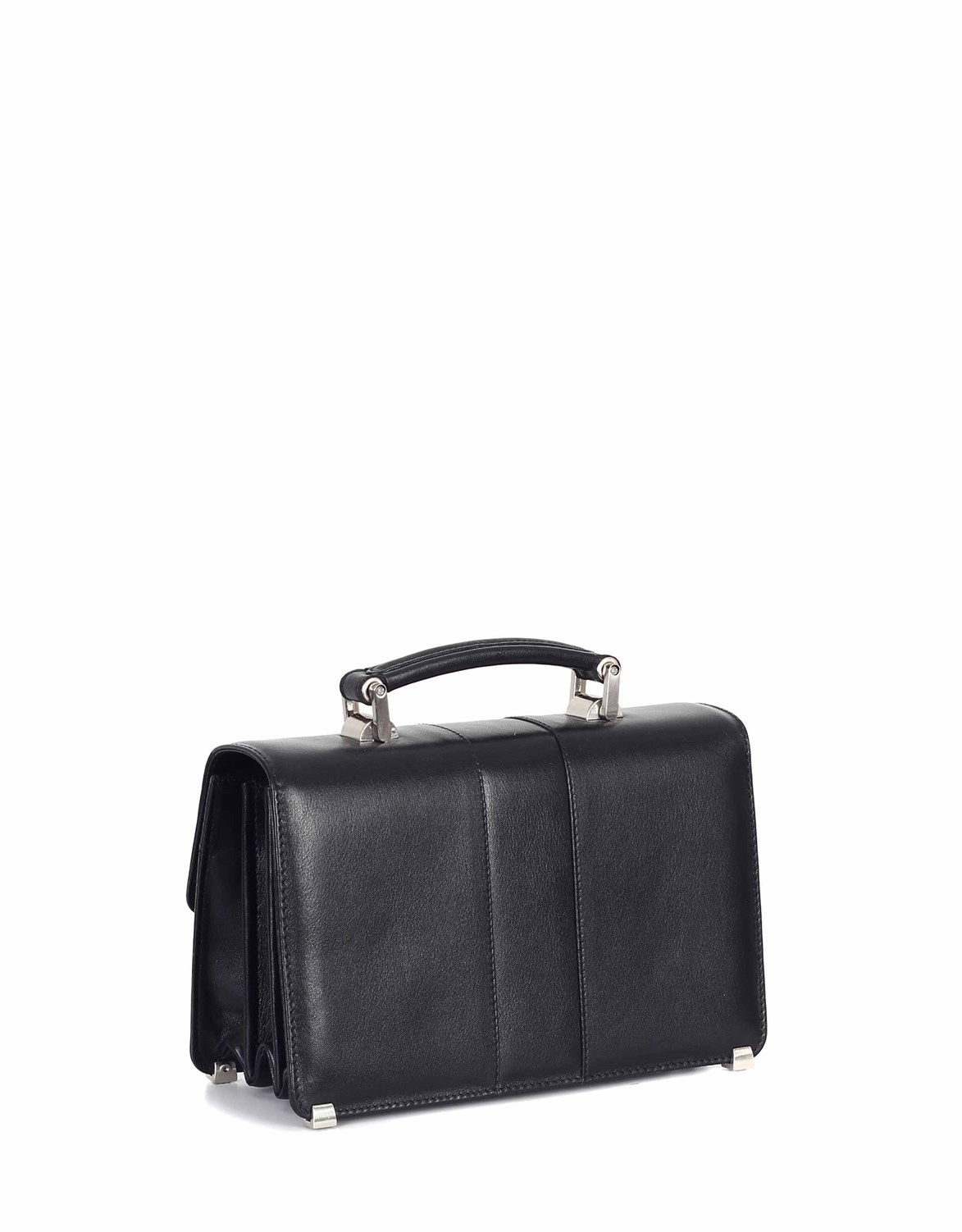 Düz Siyah - Deri Portföy Çantası 148