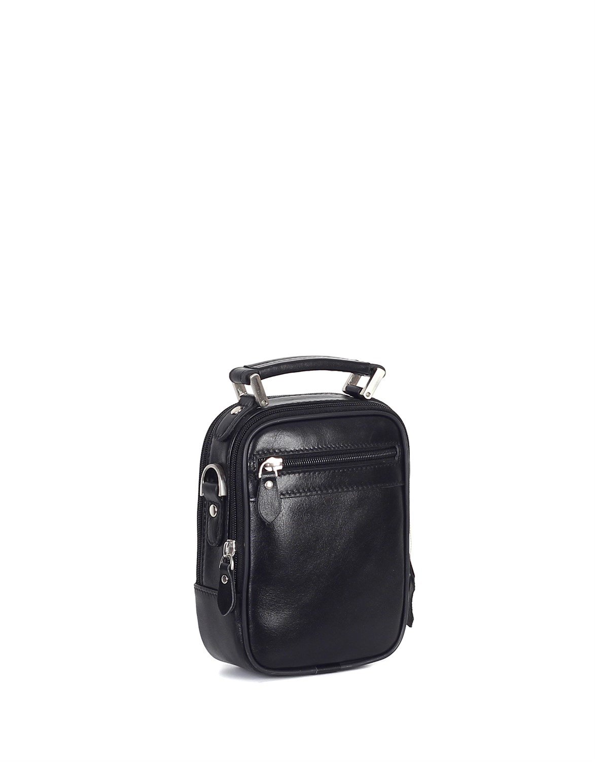 Düz Siyah - Deri Portföy Çantası 342