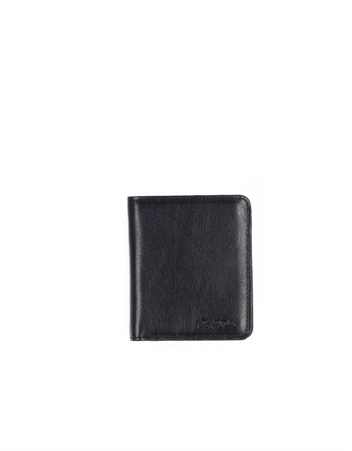 Düz Siyah - Küçük Boy Deri Erkek Cüzdanı 034