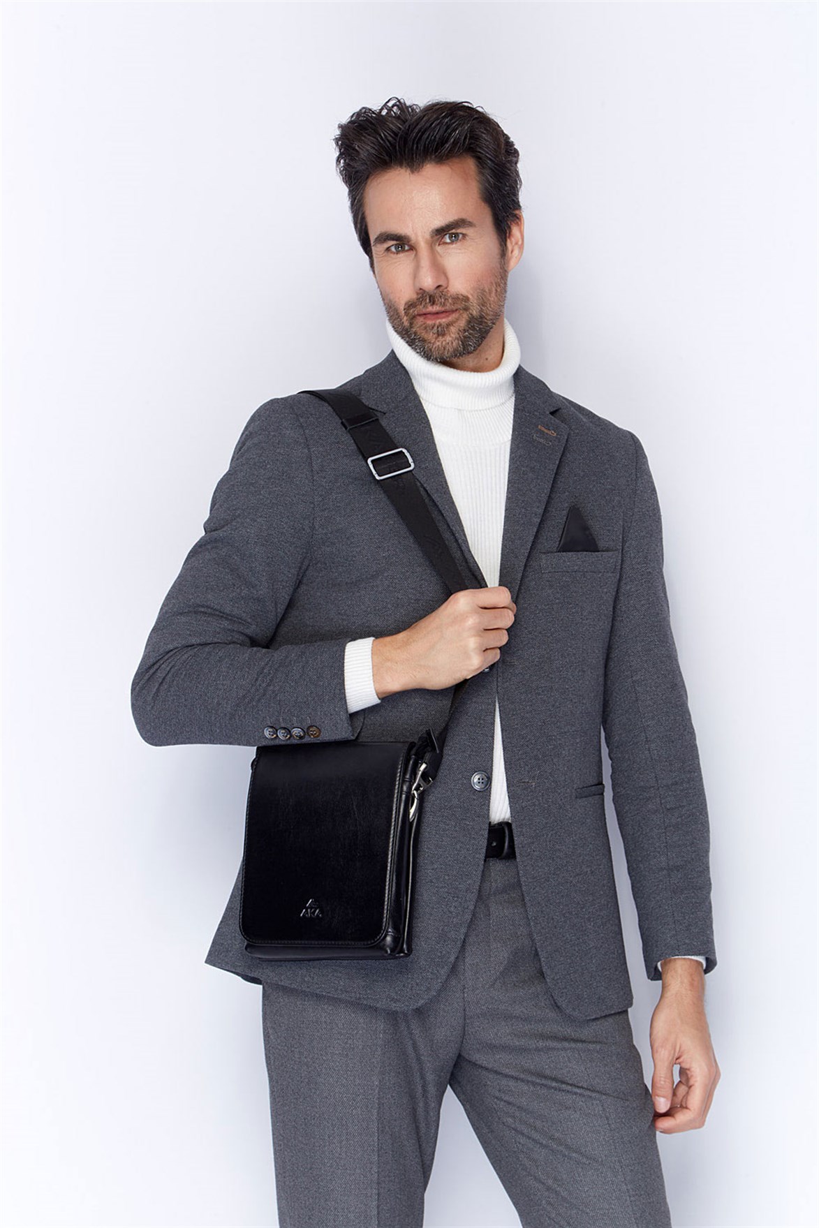 Genuine Leather Shoulder Bag - 355 - 1