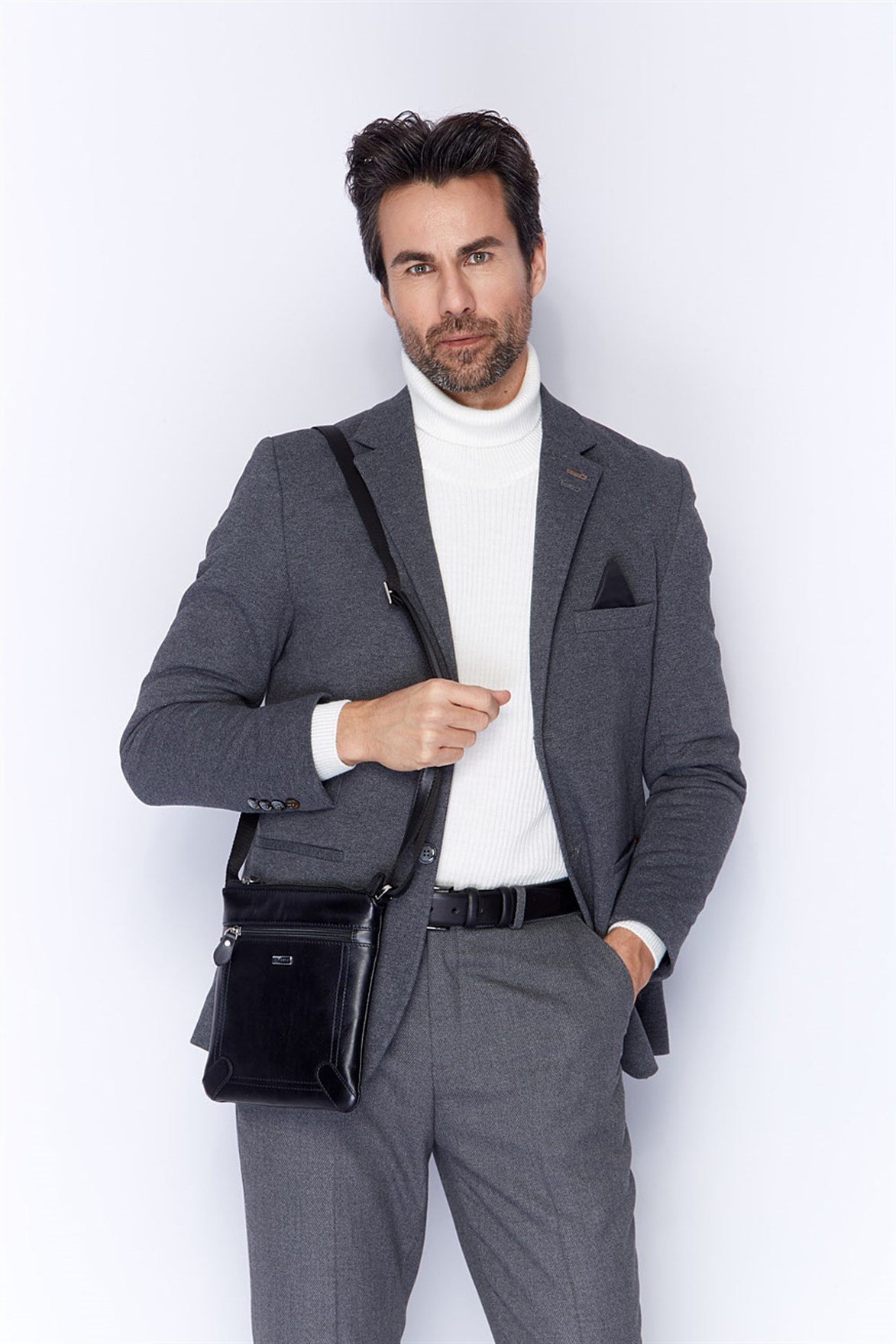 Genuine Leather Shoulder Bag - 317 - 1