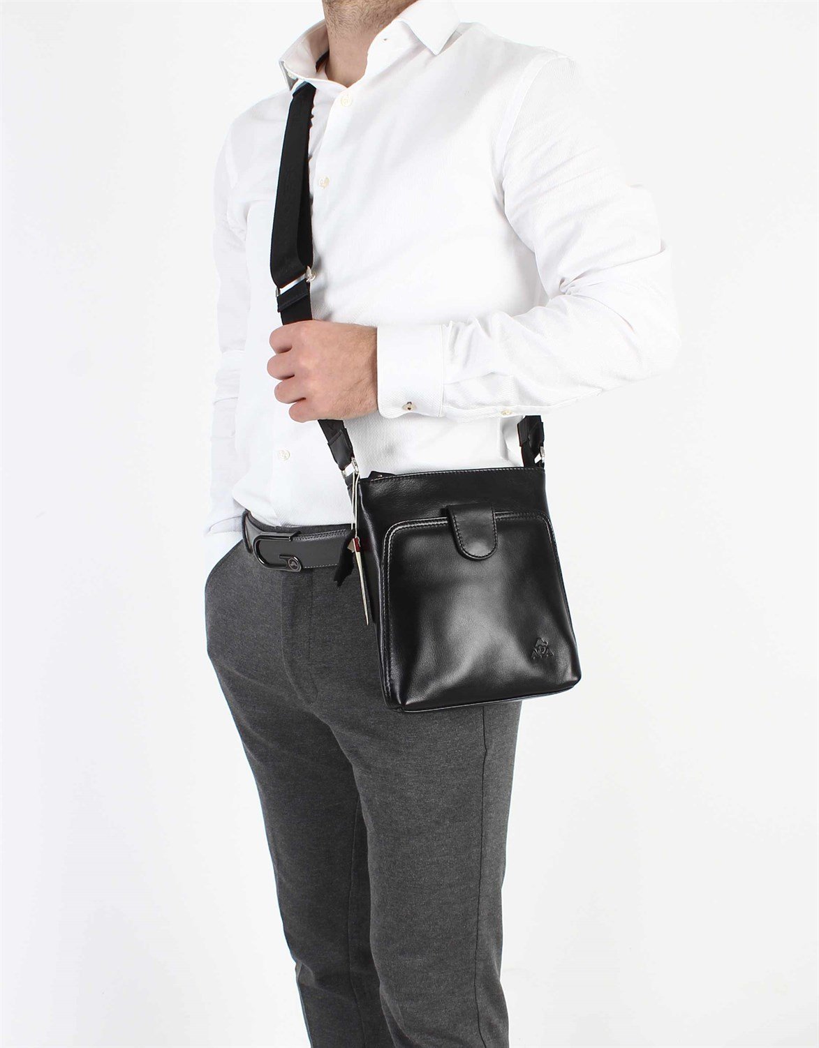 Genuine Leather Shoulder Bag - 316 - 1