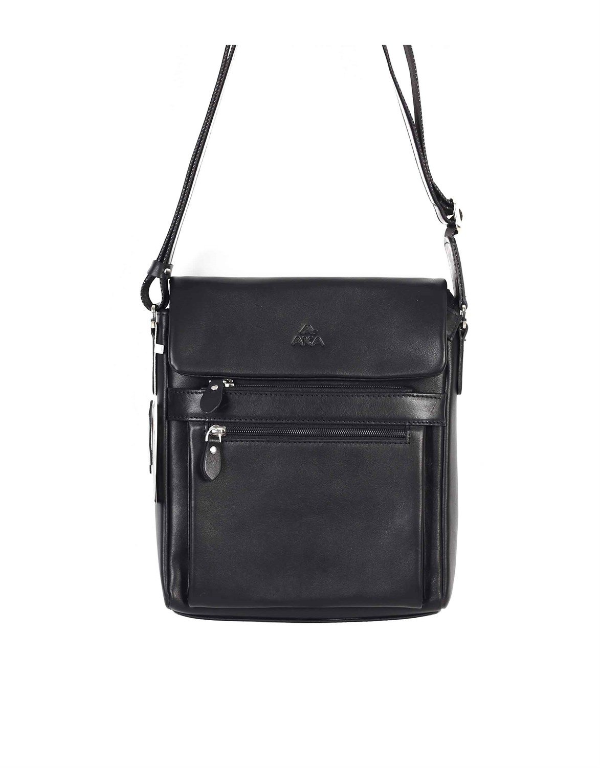 Düz Siyah - Omuzdan Askılı Deri Çanta 323