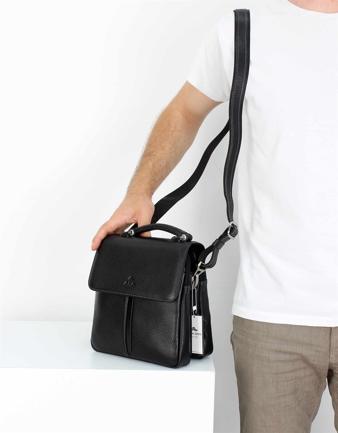 El ve Omuzdan Askılı Deri Erkek Çantası 260