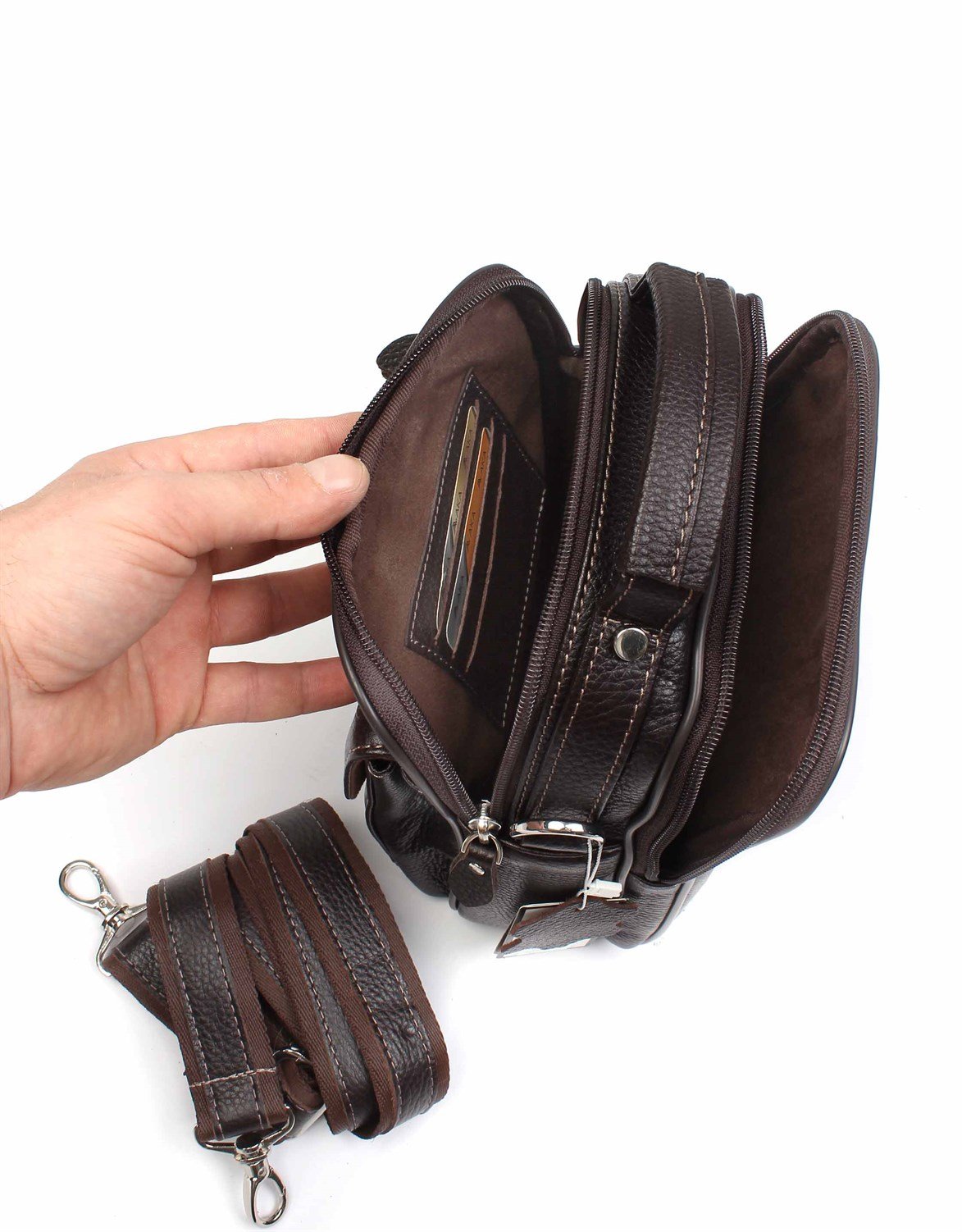 Genuine Leather Portfolio Bag - 391 - 4