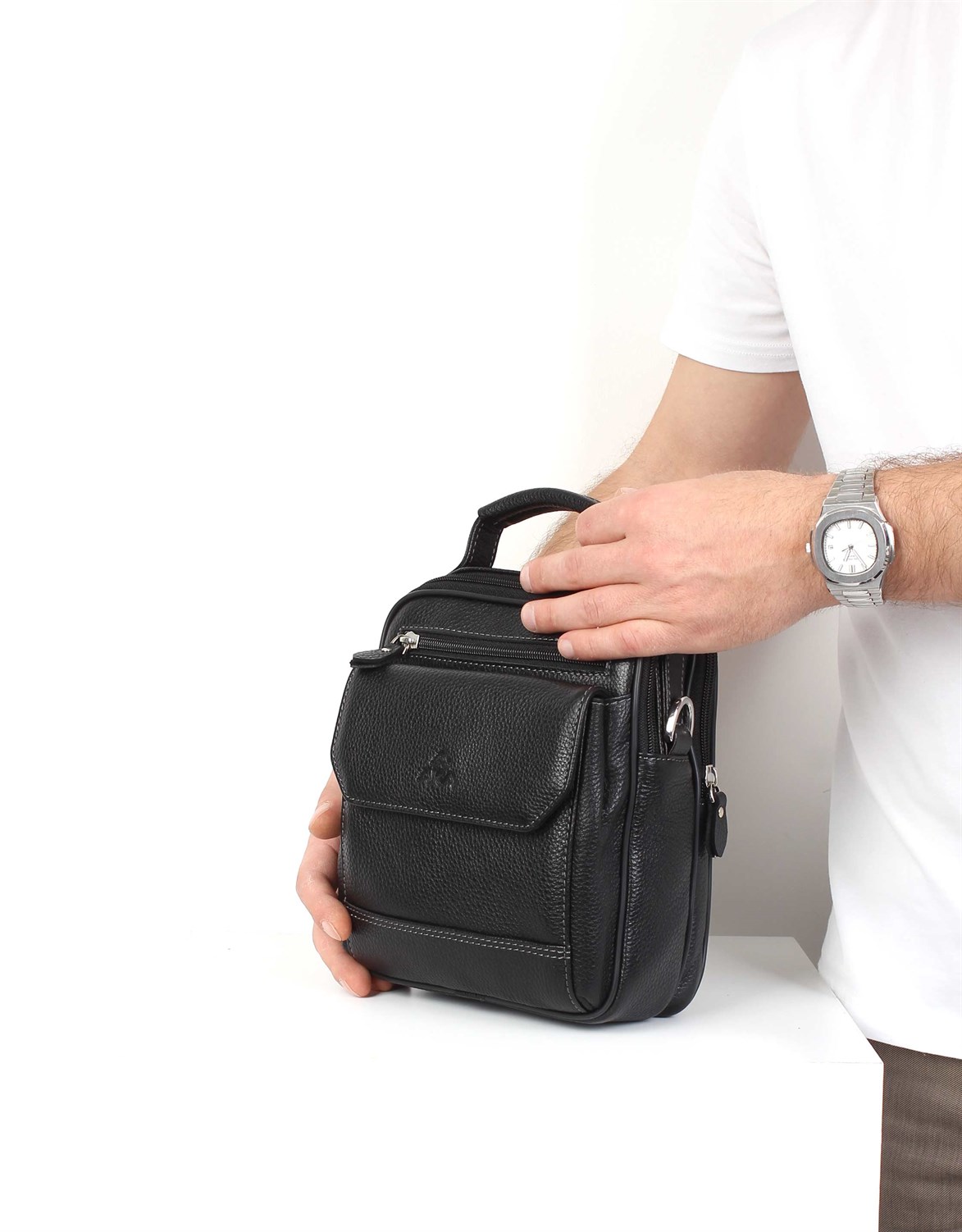 Genuine Leather Portfolio Bag - 391 - 2