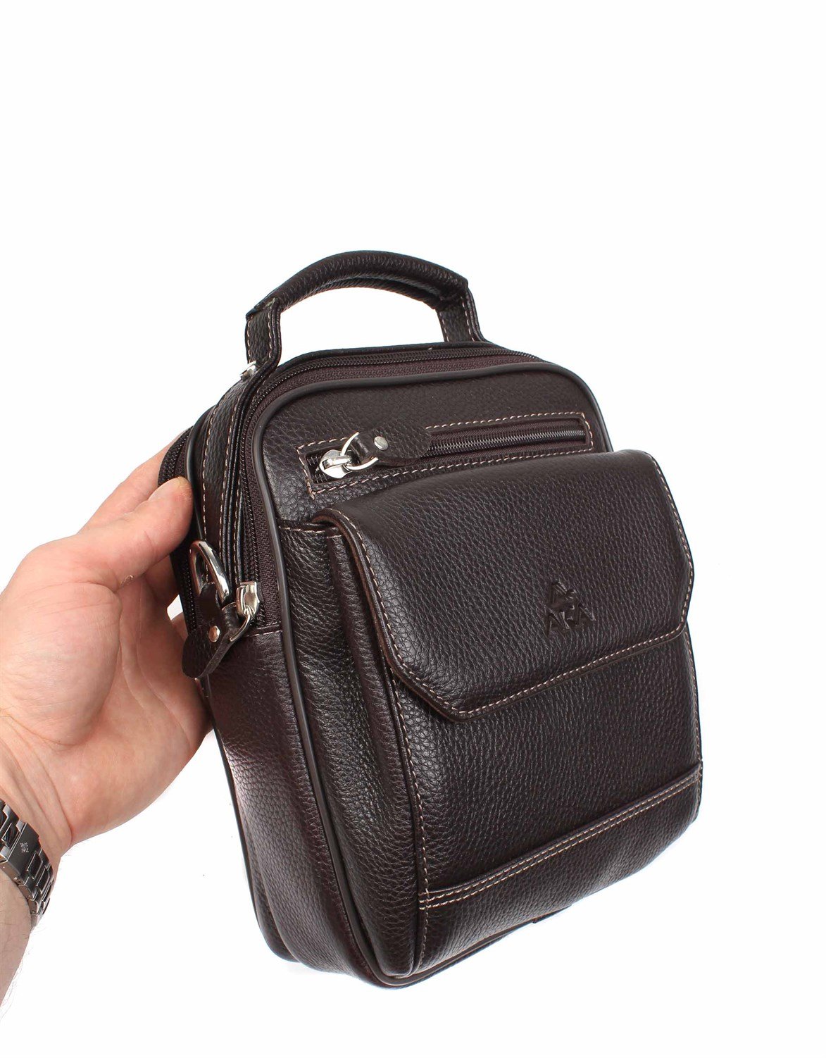Genuine Leather Portfolio Bag - 391 - 4