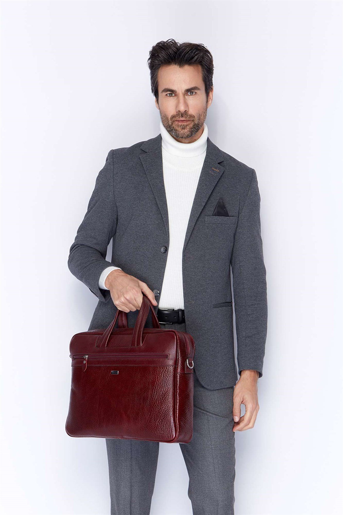 Floter Bordo - Deri Evrak Çantası 253