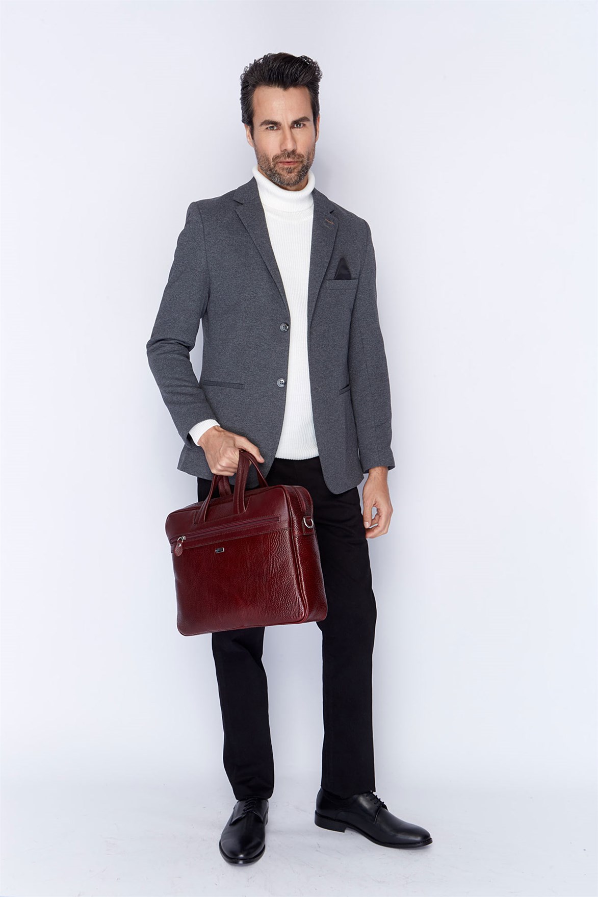 Floter Bordo - Deri Evrak Çantası 253