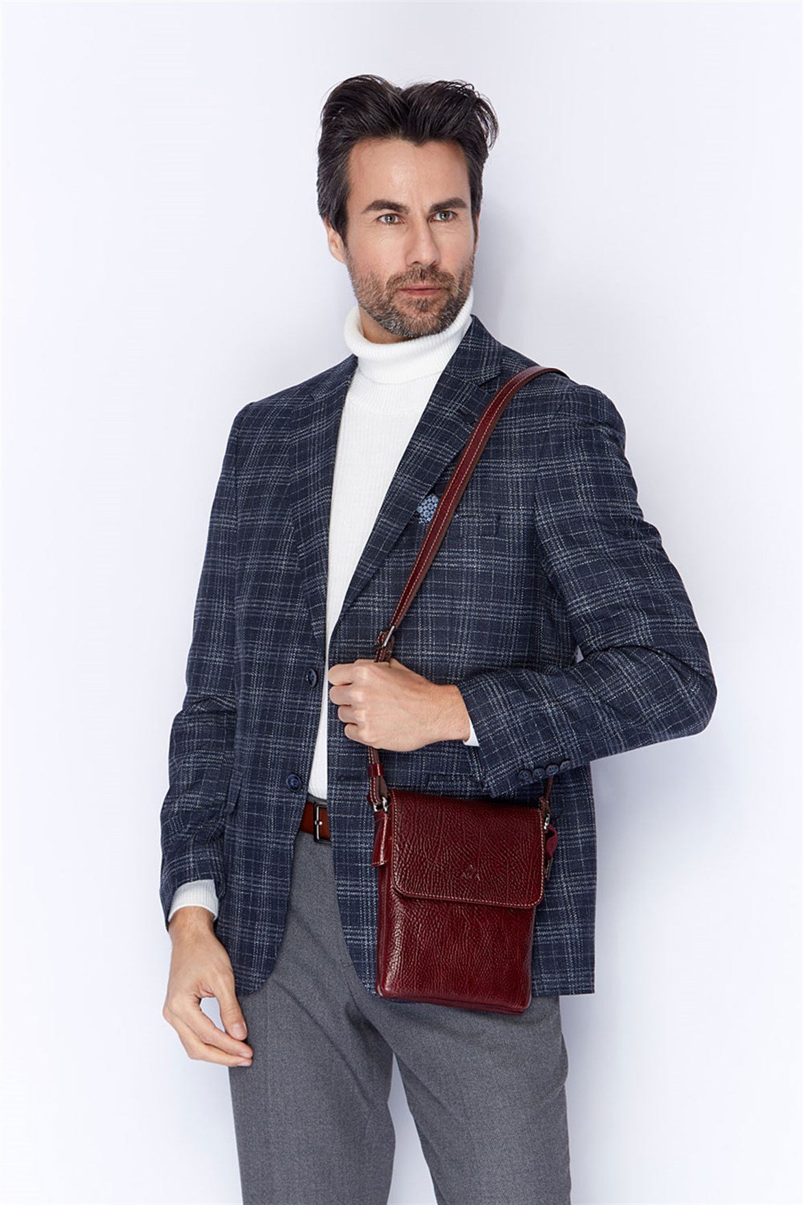 Genuine Leather Shoulder Bag - 322 - 70