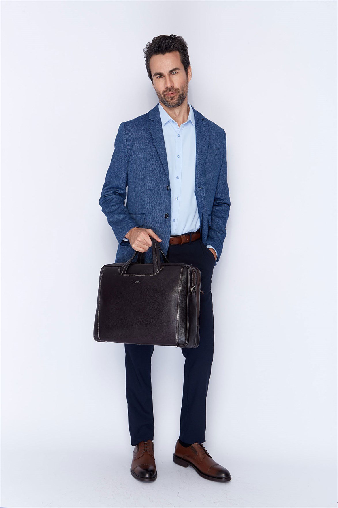 Floter Kahve - Deri Evrak Çantası 245