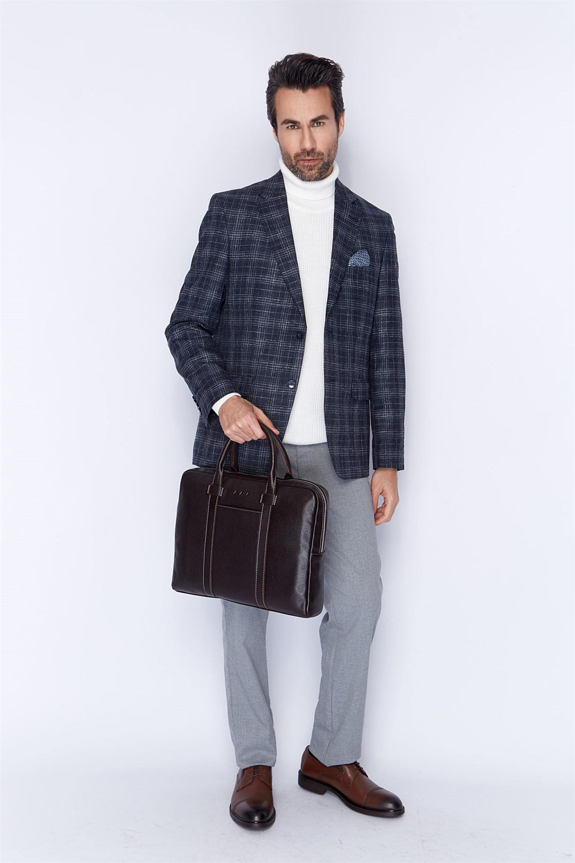 Floter Kahve - Deri Evrak Çantası 254