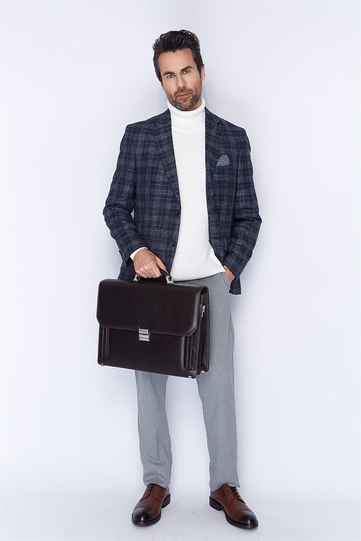 Floter Kahve - Deri Evrak Çantası 270