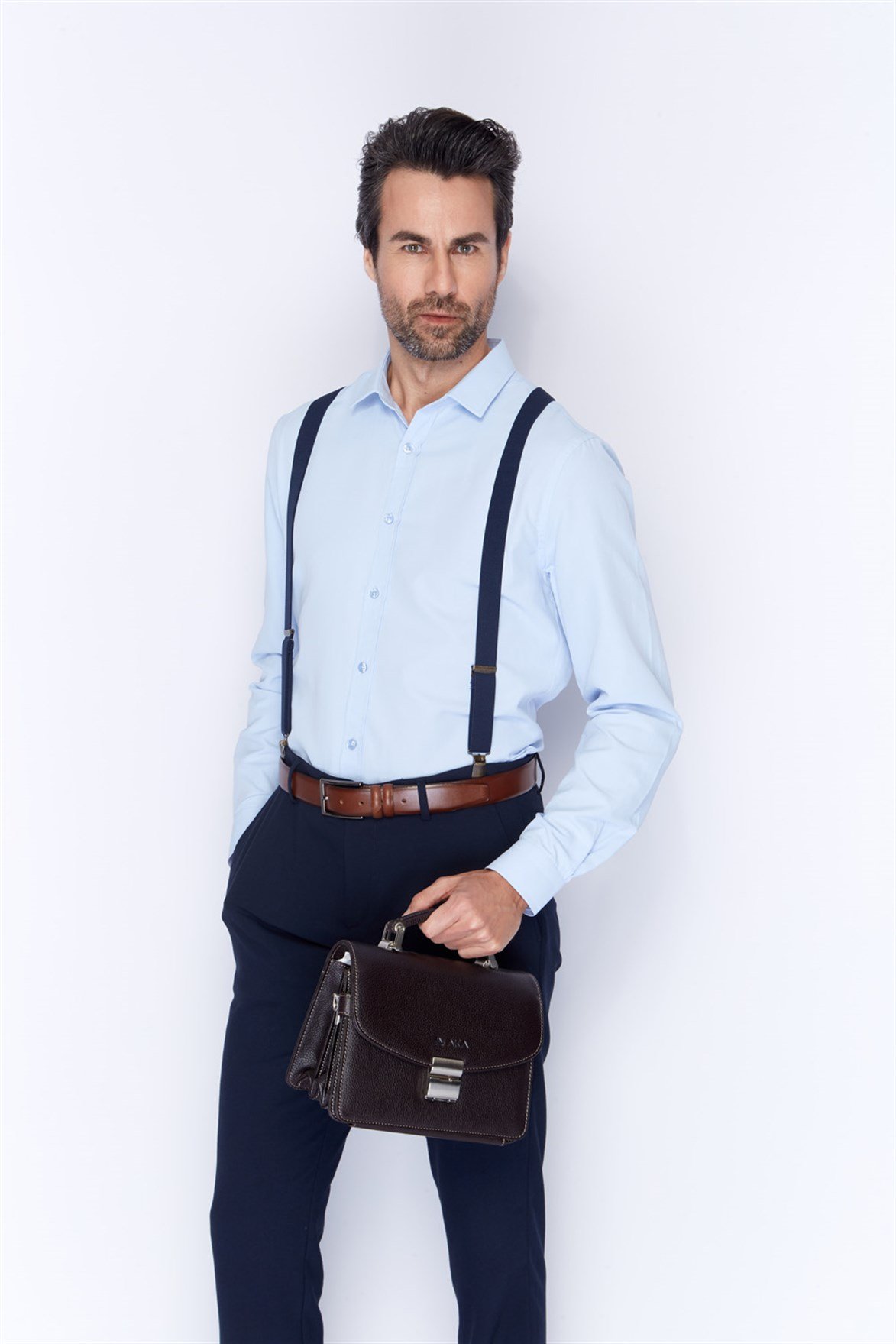 Floter Kahve - Deri Portföy Çantası 132