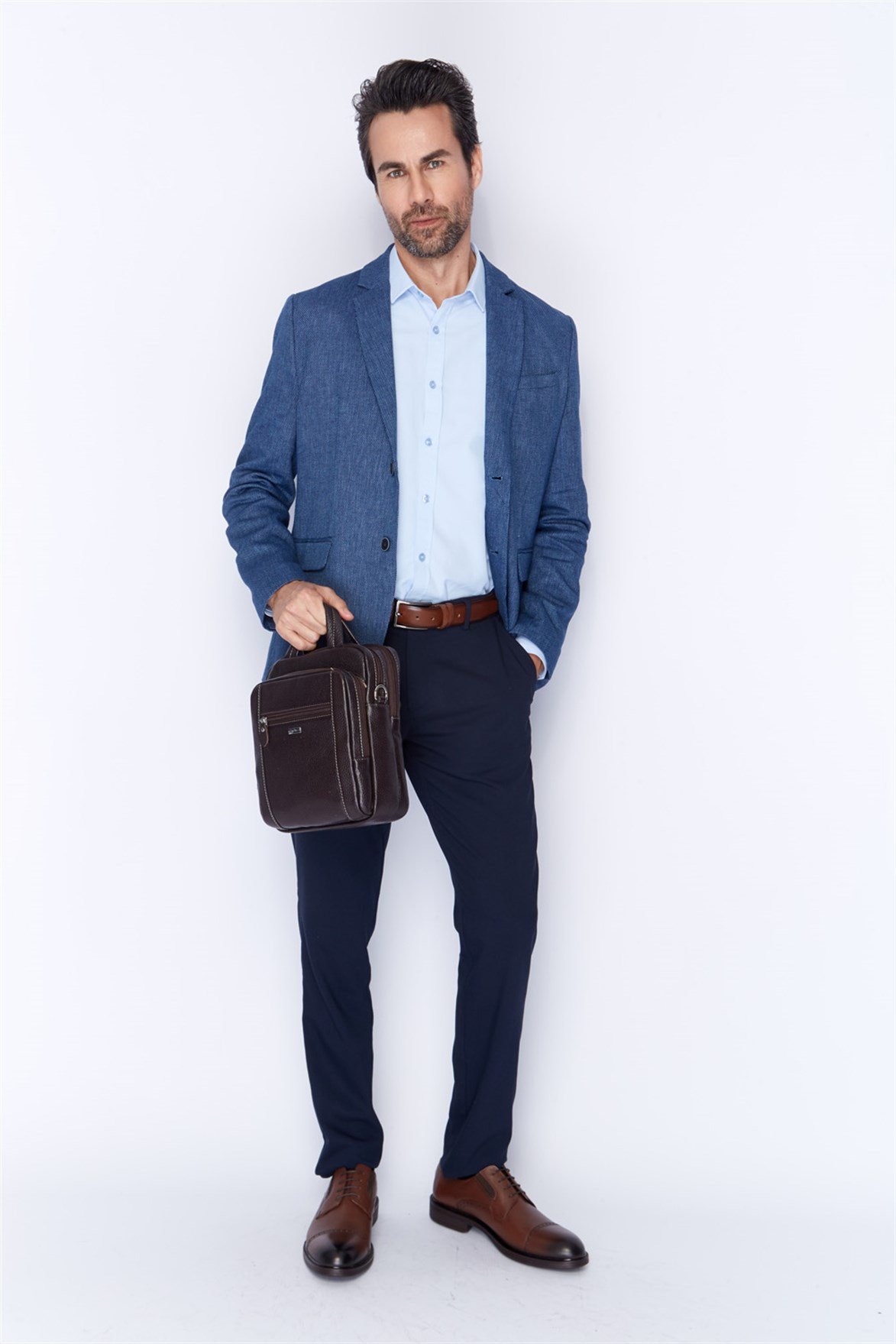 Floter Kahve - Deri Portföy Çantası 302