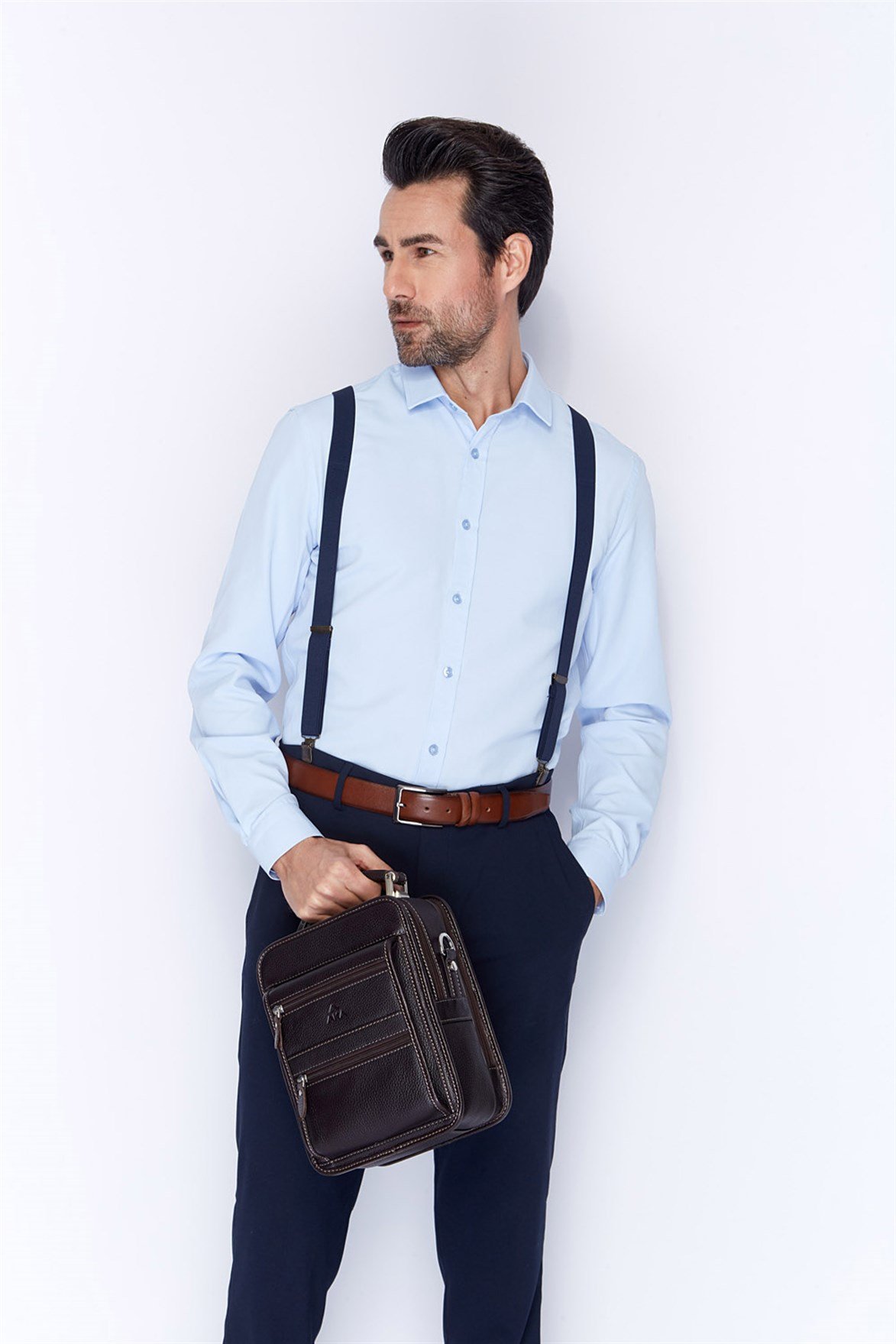 Floter Kahve - Deri Portföy Çantası 307