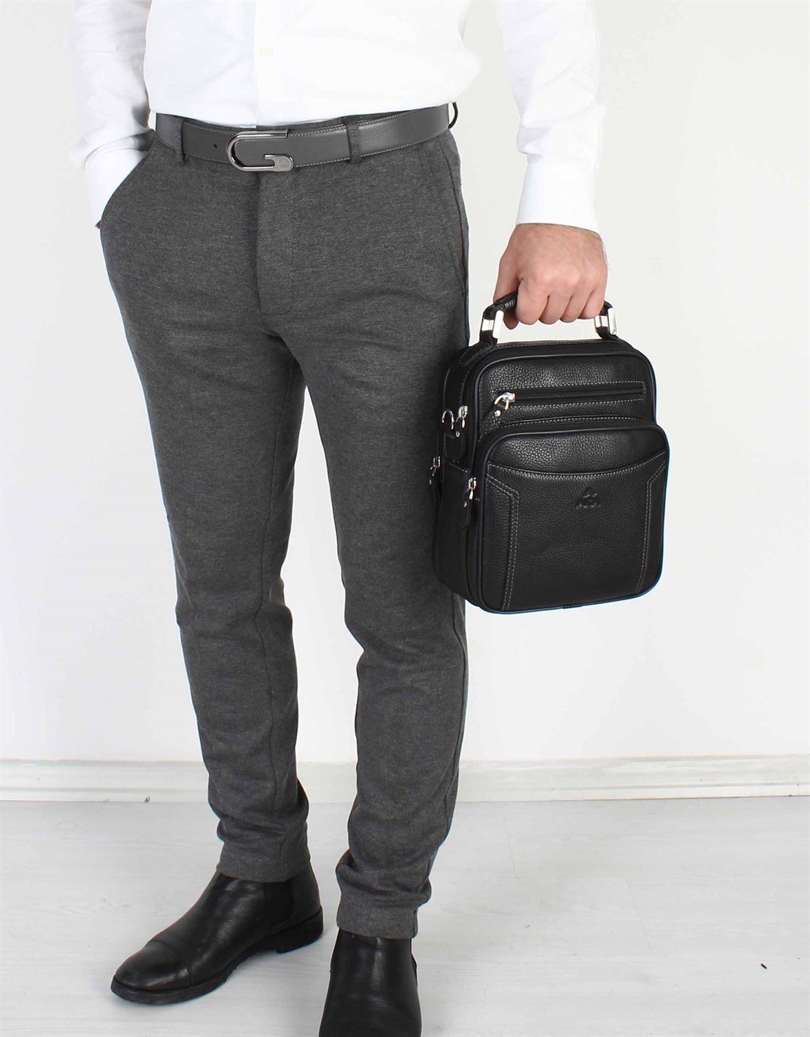 Genuine Leather Portfolio Bag - 306 - 4