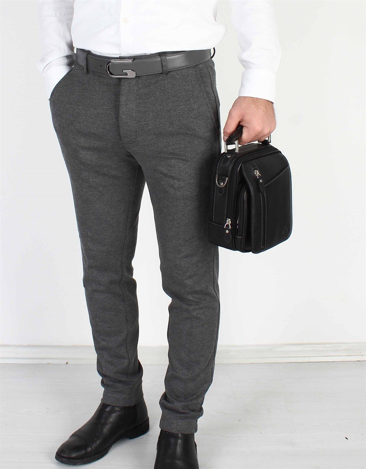 Genuine Leather Portfolio Bag - 348 - 4