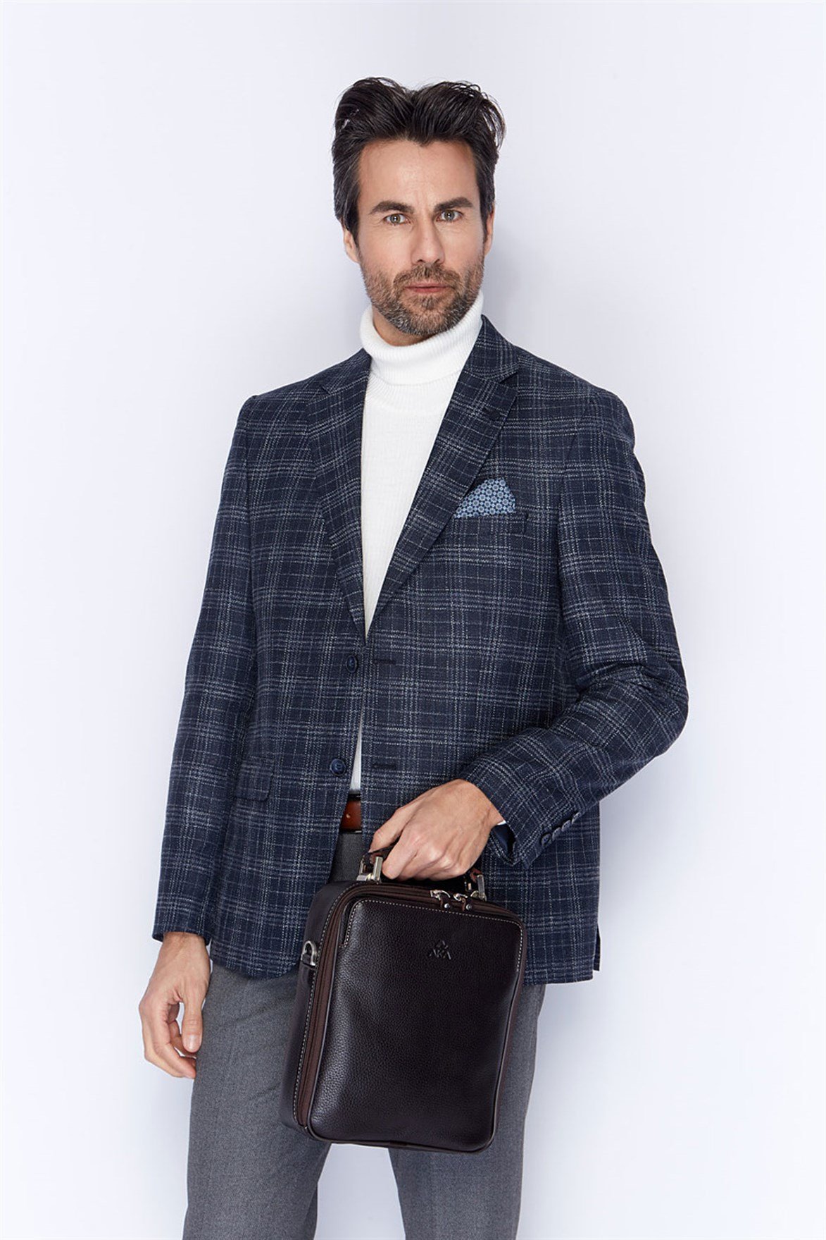 Genuine Leather Portfolio Bag - 375 - 4