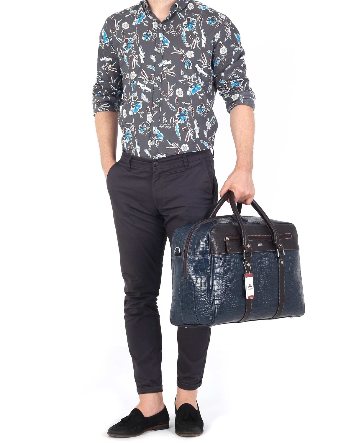 Genuine Leather Travel Bag - 5010 - 4