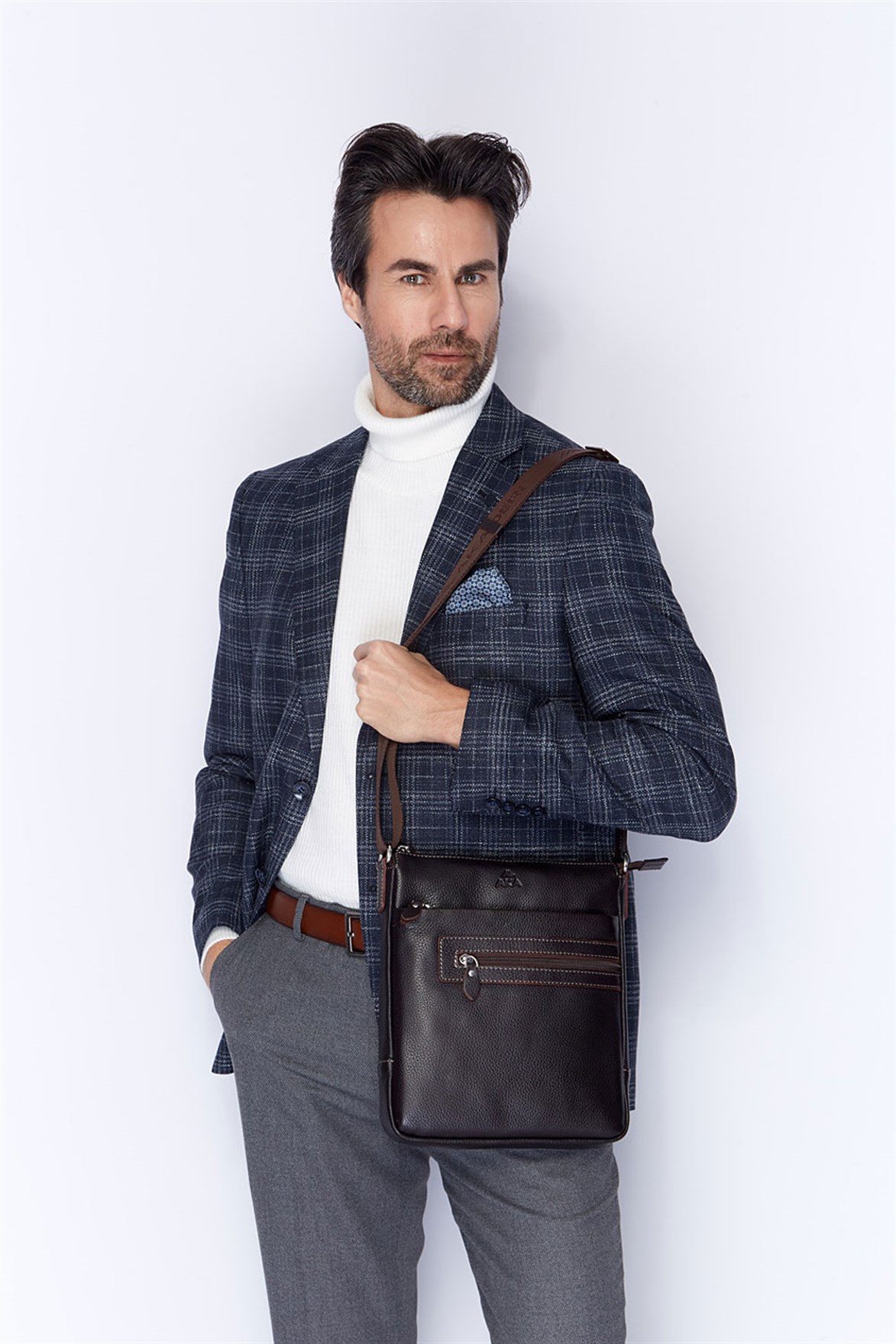 Genuine Leather Shoulder Bag - 343 - 4