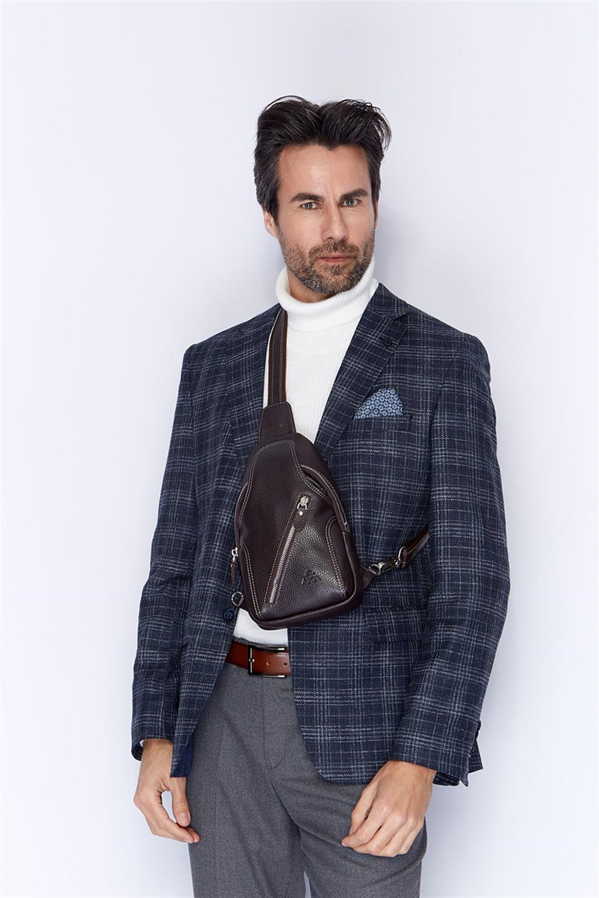 Genuine Leather Shoulder Bag - 313 - 4