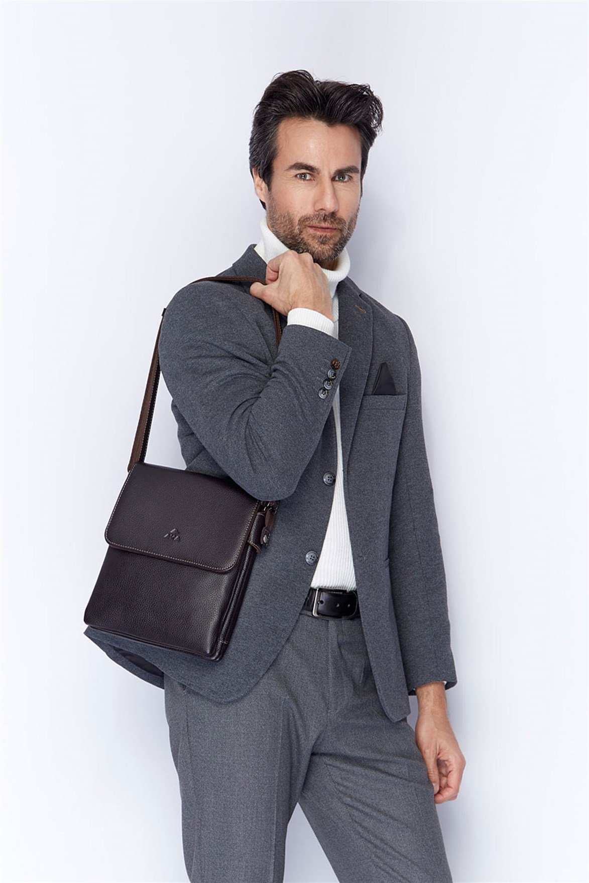 Genuine Leather Shoulder Bag - 360 - 4