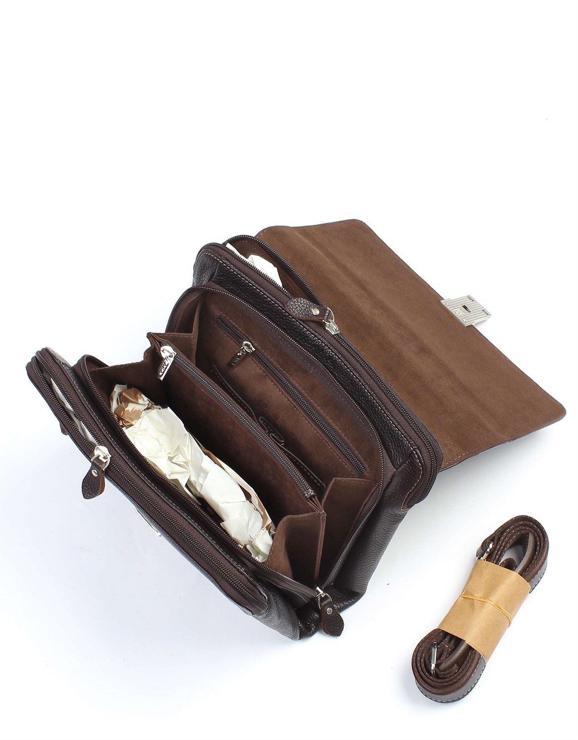 Floter Kahve - Deri Portföy Çantası 350