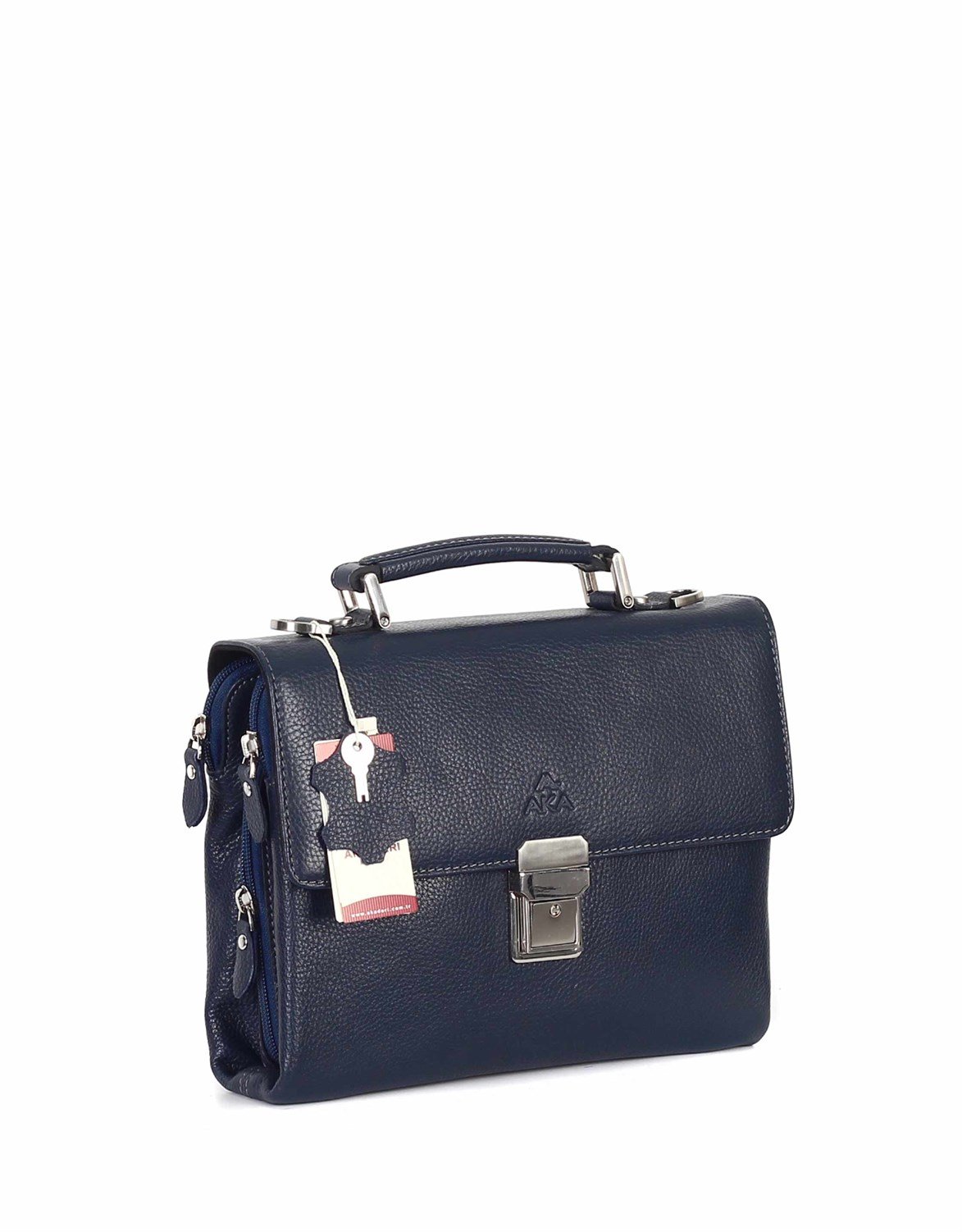 Floter Lacivert - Deri Portföy Çantası 350