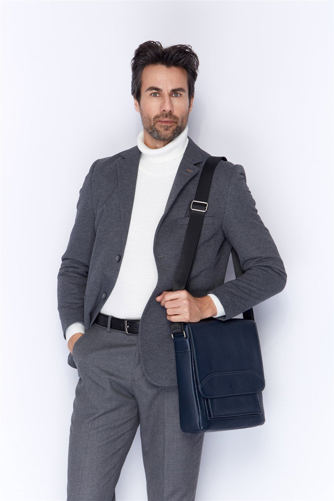 Genuine Leather Shoulder Bag - 353 - 17