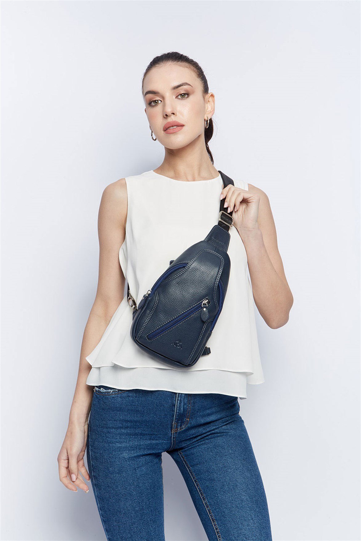 Genuine Leather Shoulder Bag - 313 - 17