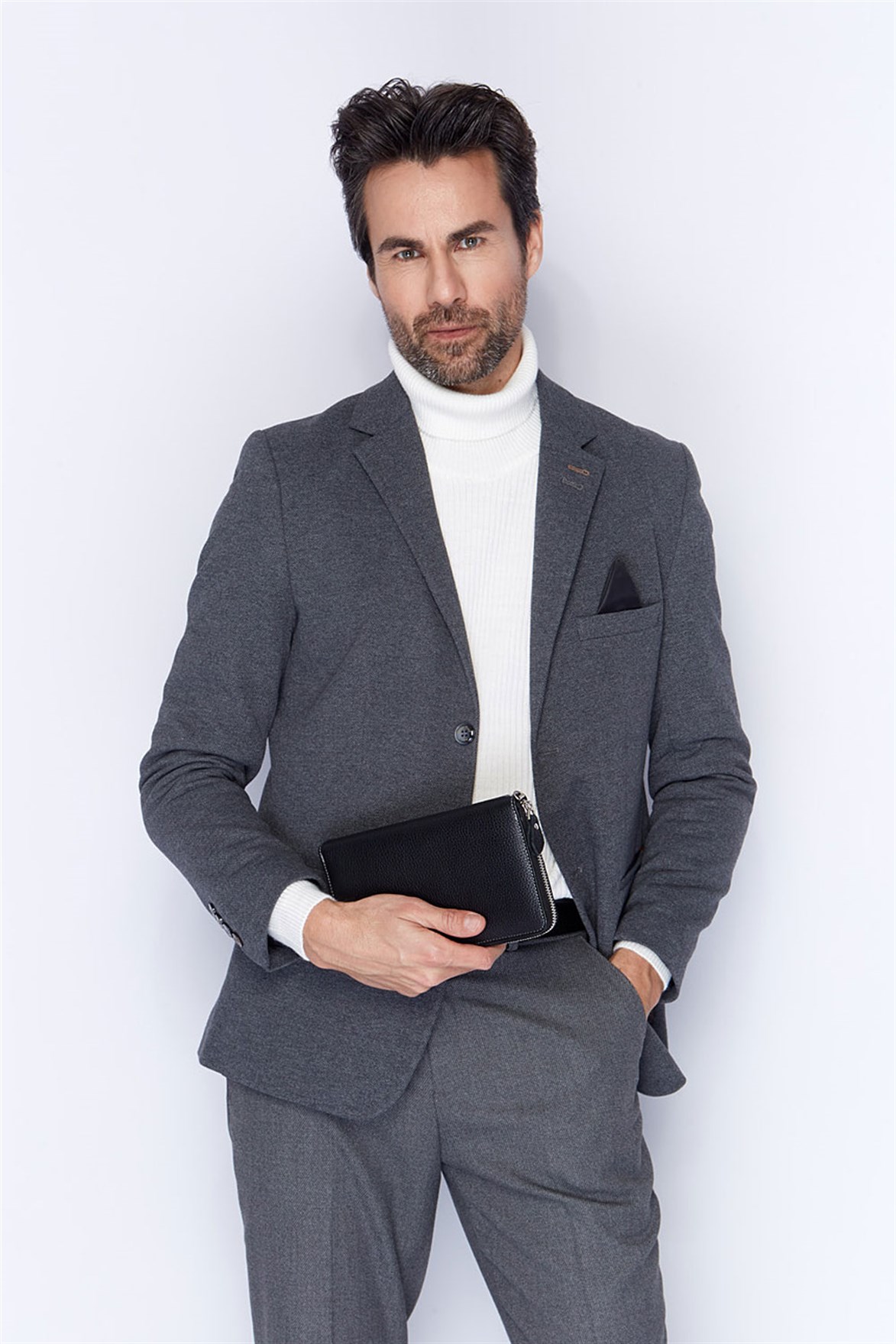 Floter Siyah - Deri El Çantası 320