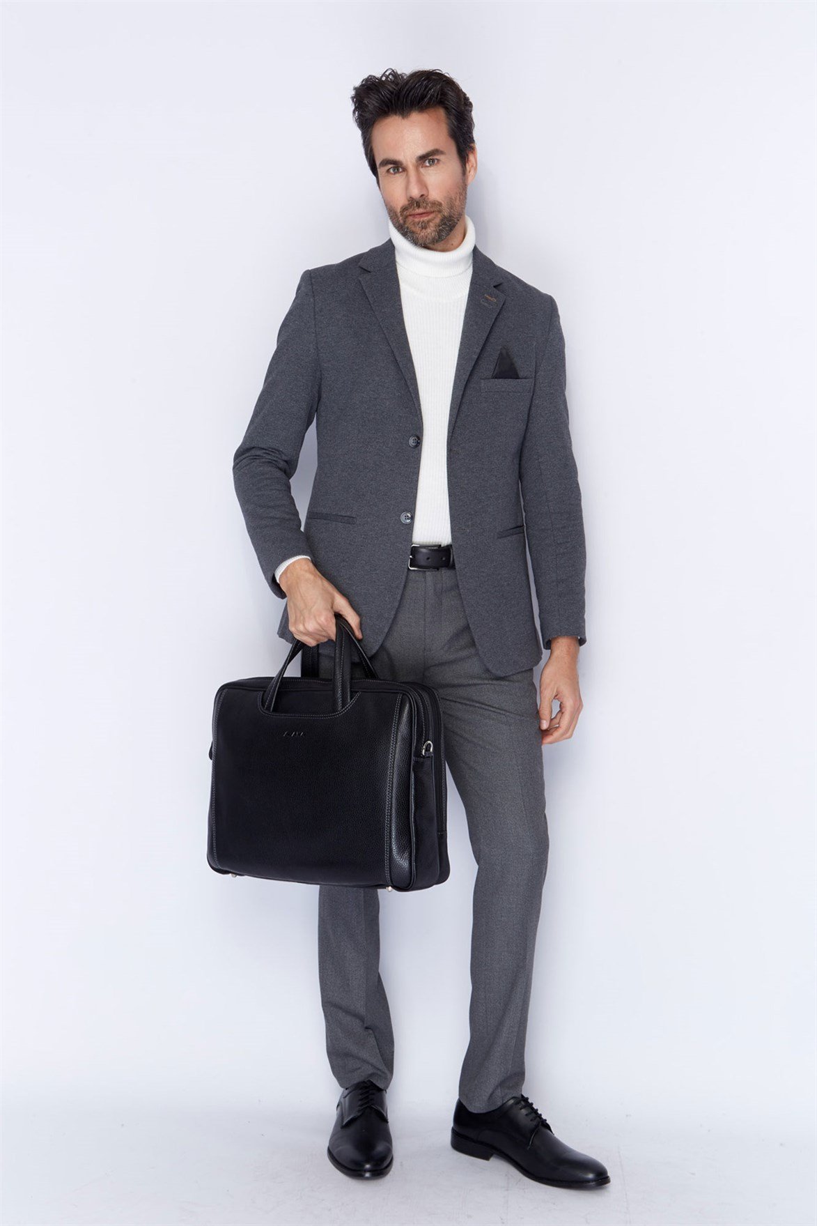 Genuine Leather Laptop Bag - 245 - 2