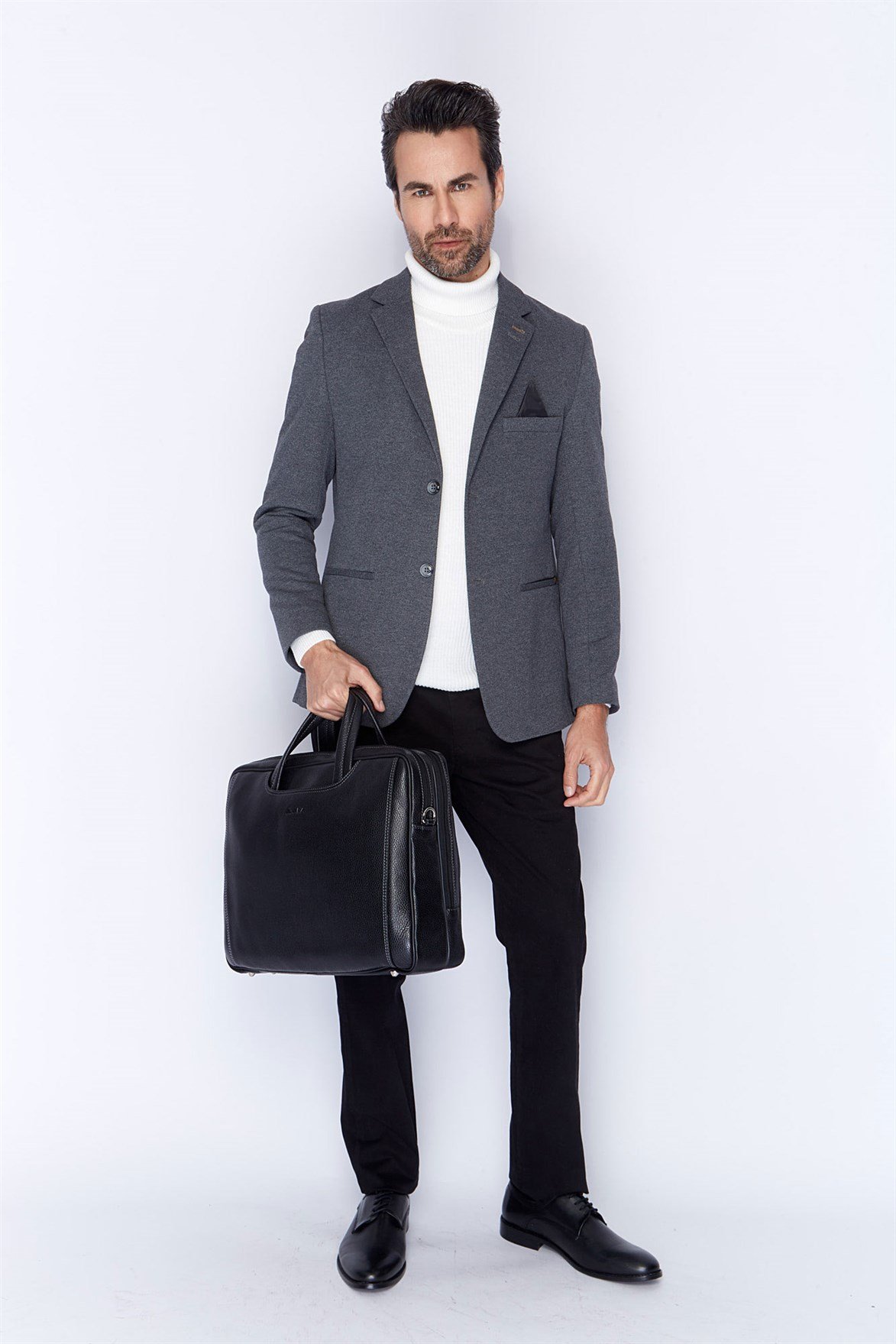 Genuine Leather Laptop Bag - 245 - 2