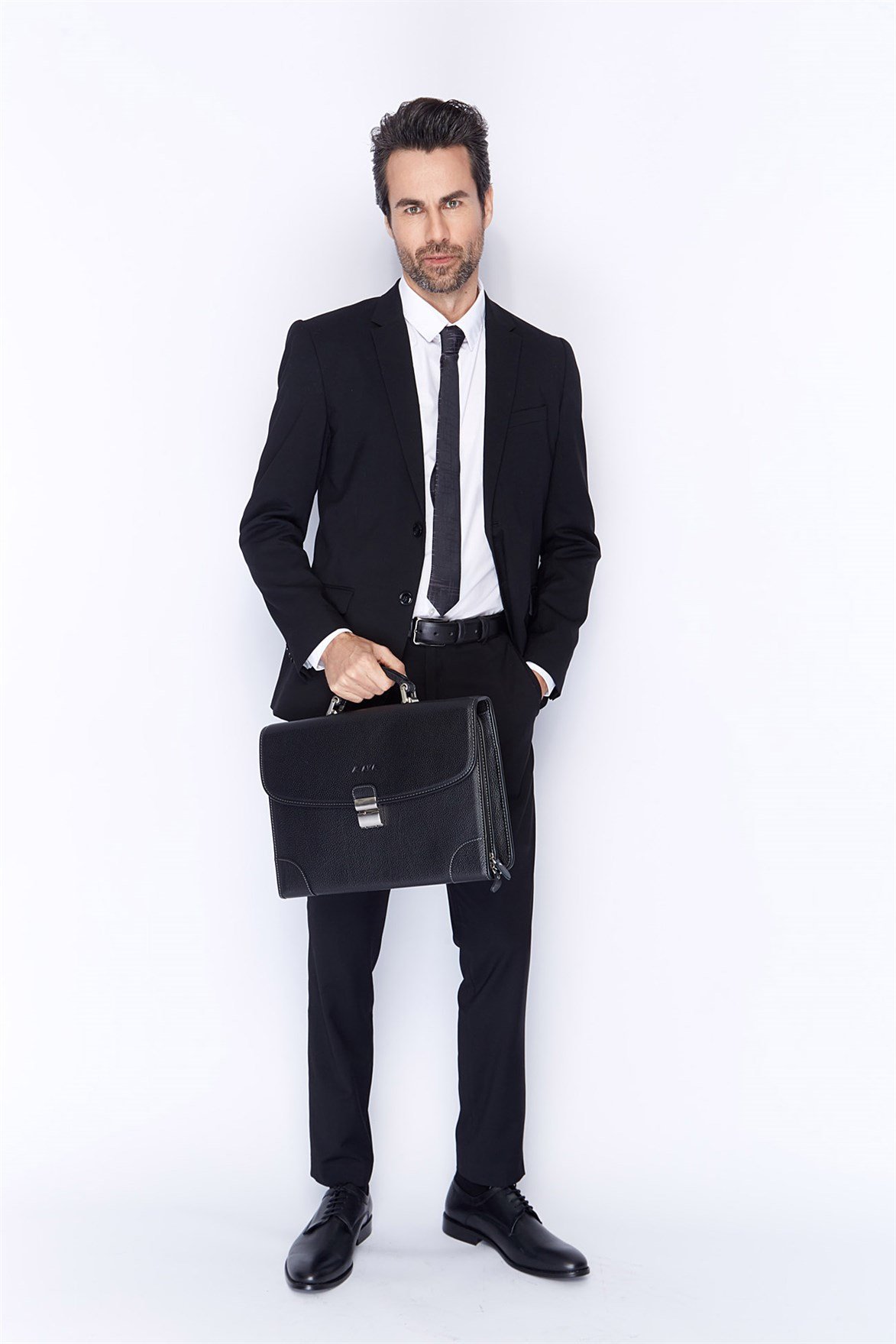 Floter Siyah - Deri Evrak Çantası 255