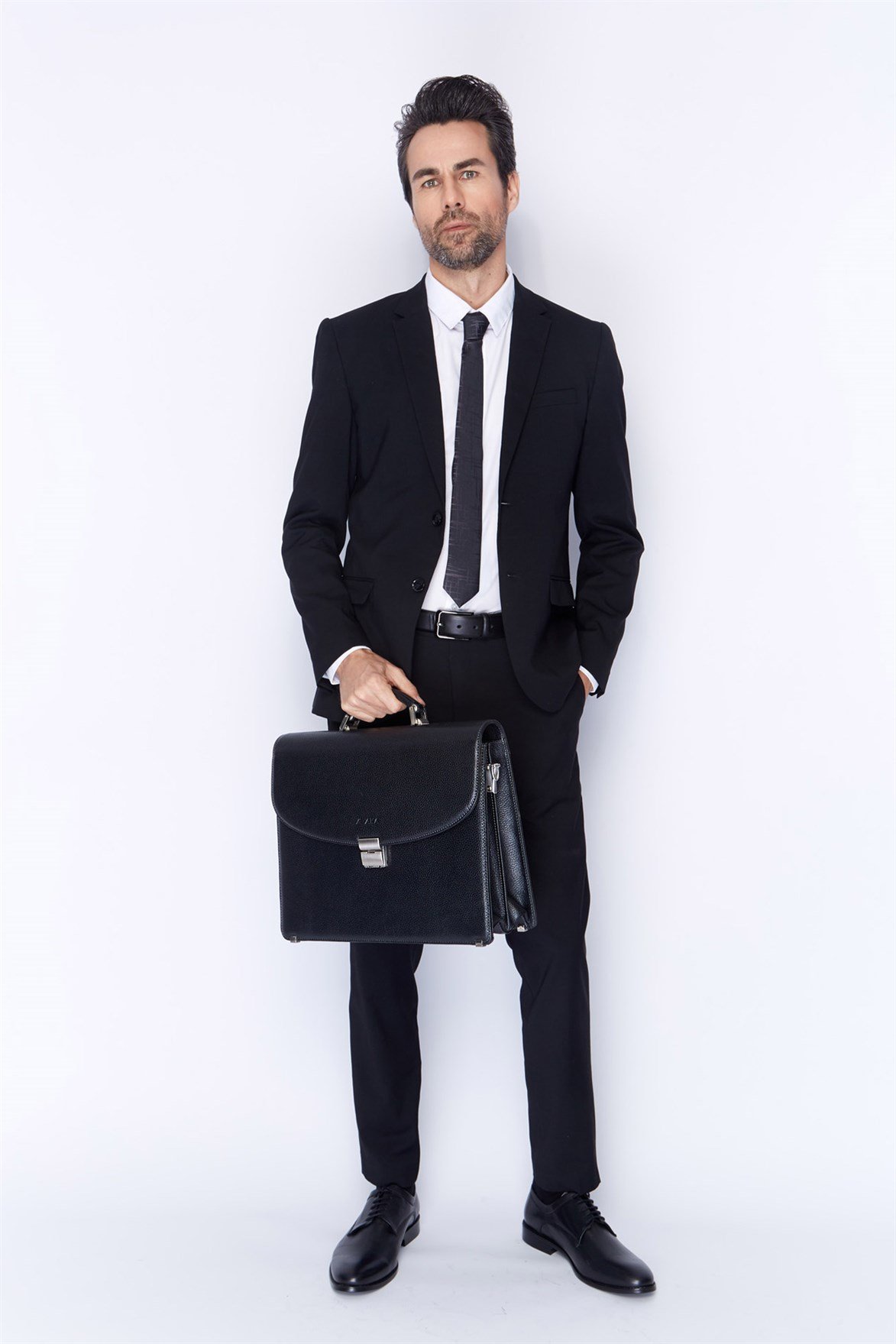 Genuine Leather Briefcase - 297 - 2