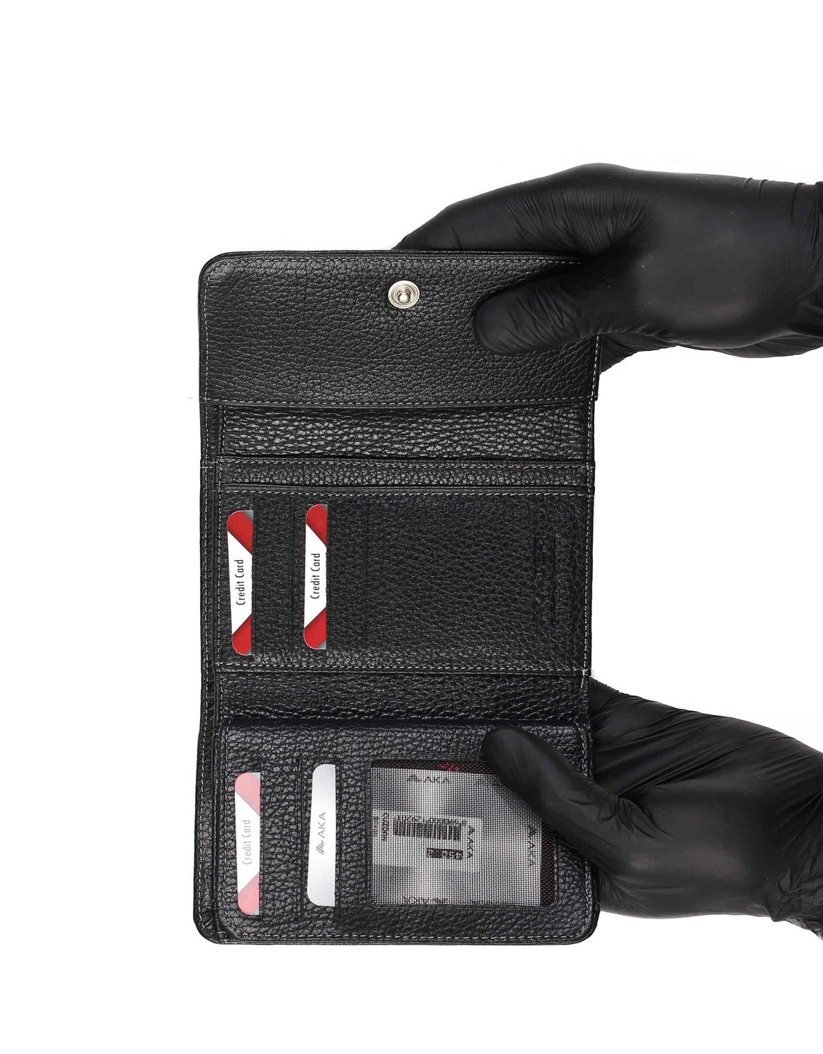 Floter Siyah - Deri Kadın Cüzdanı 450