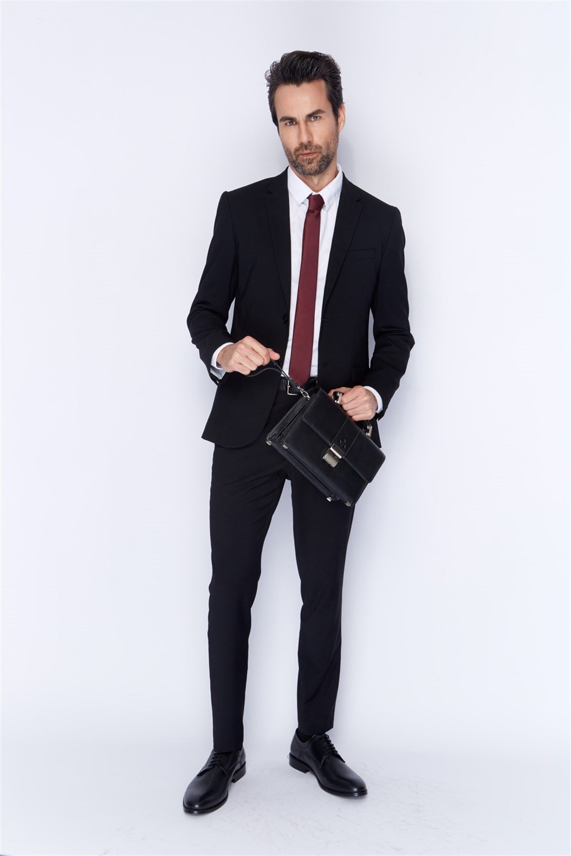 Floter Siyah - Deri Portföy Çantası 148