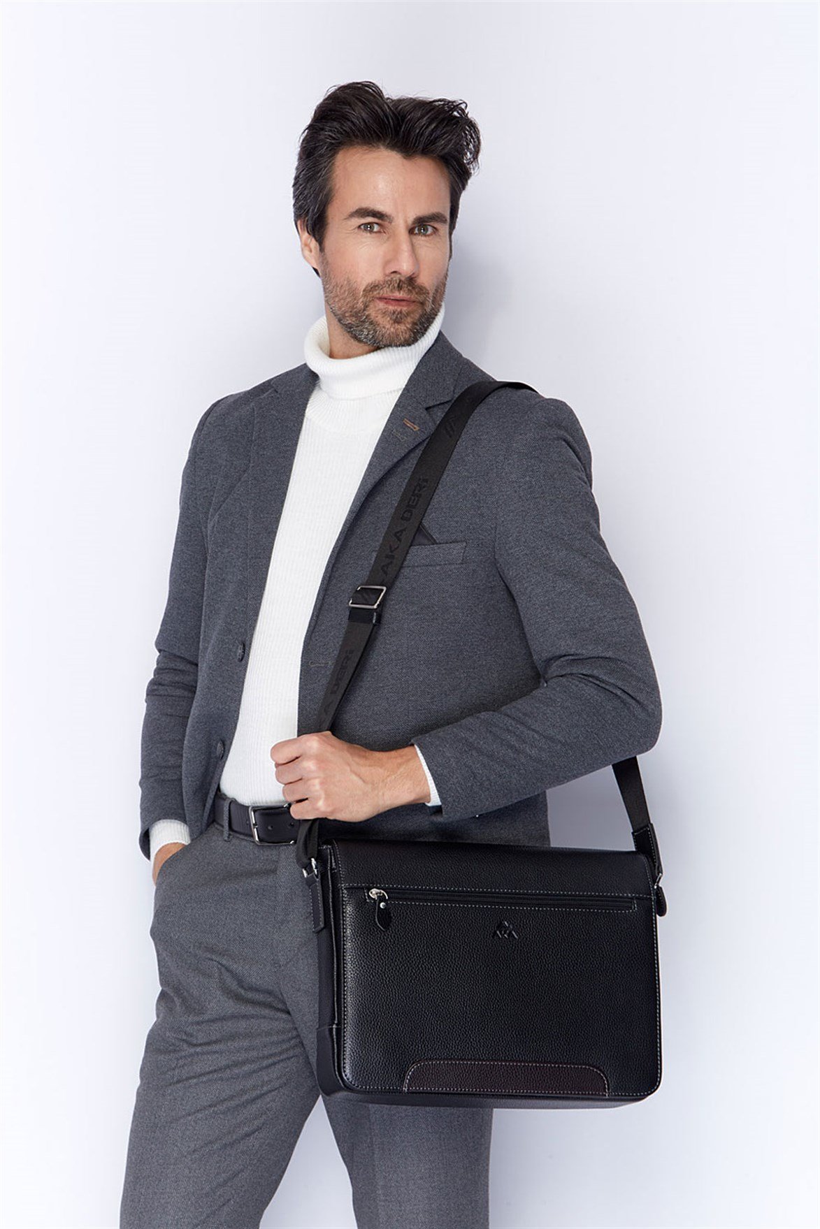 Floter Siyah - Omuzdan Askılı Deri Çanta 385