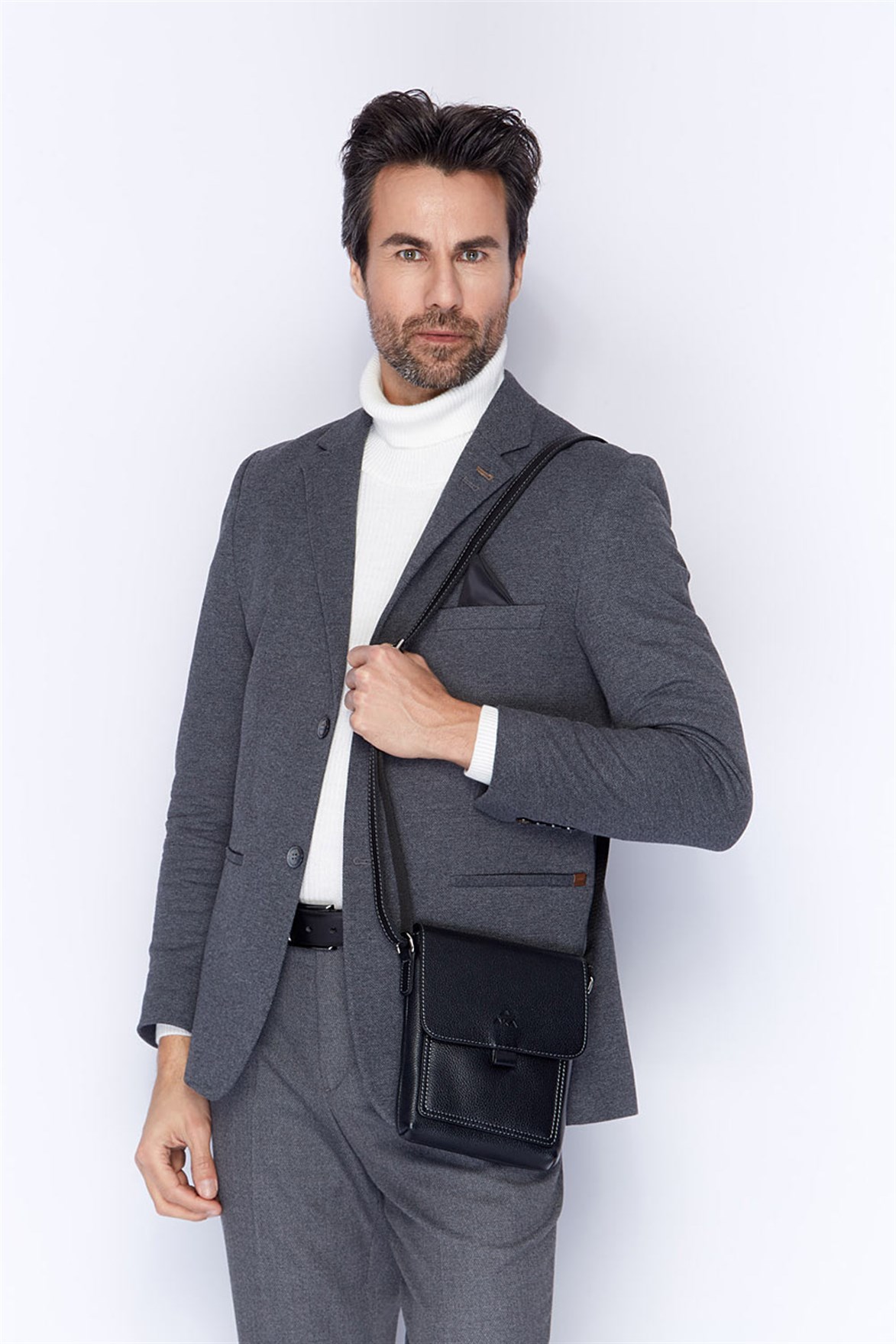 Genuine Leather Shoulder Bag - 321 - 2