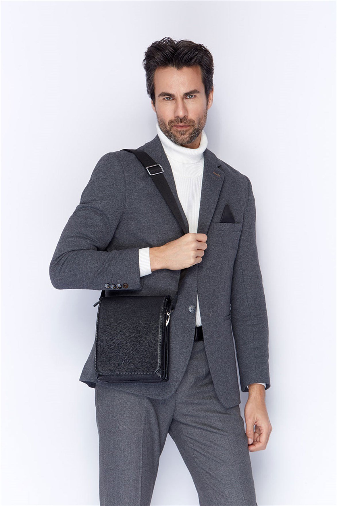 Floter Siyah - Omuzdan Askılı Deri Çanta 355