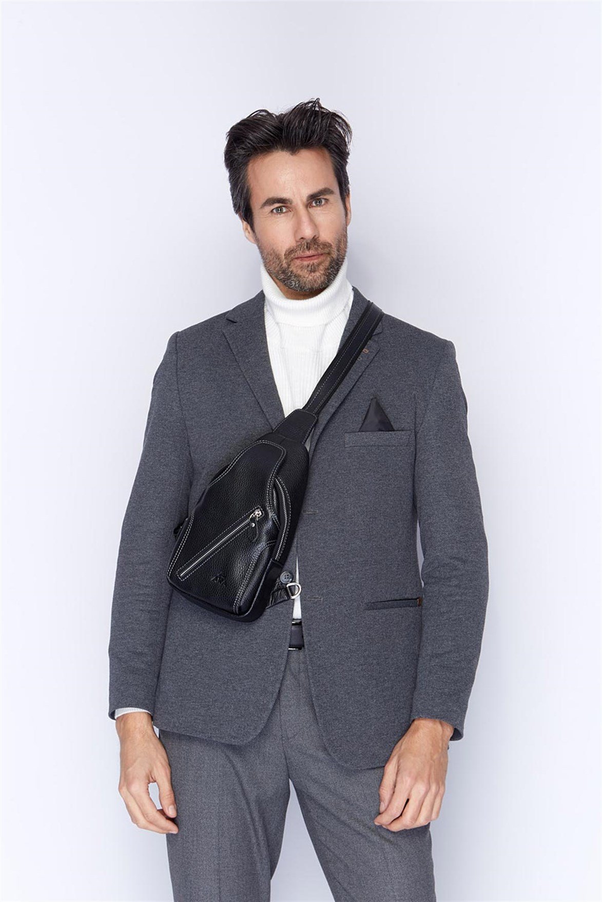 Genuine Leather Shoulder Bag - 313 - 2